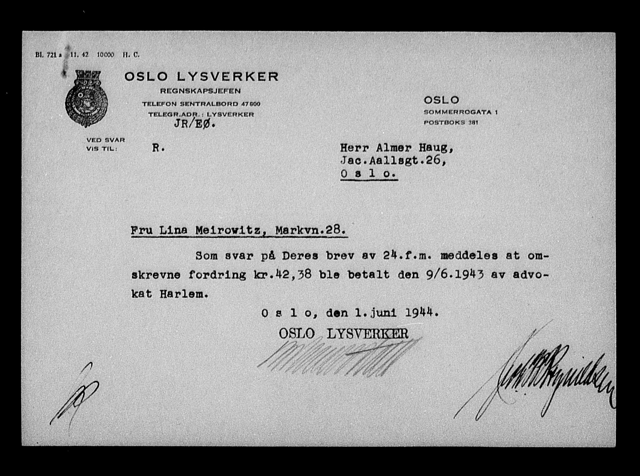 Justisdepartementet, Tilbakeføringskontoret for inndratte formuer, RA/S-1564/H/Hc/Hcc/L0963: --, 1945-1947, p. 707