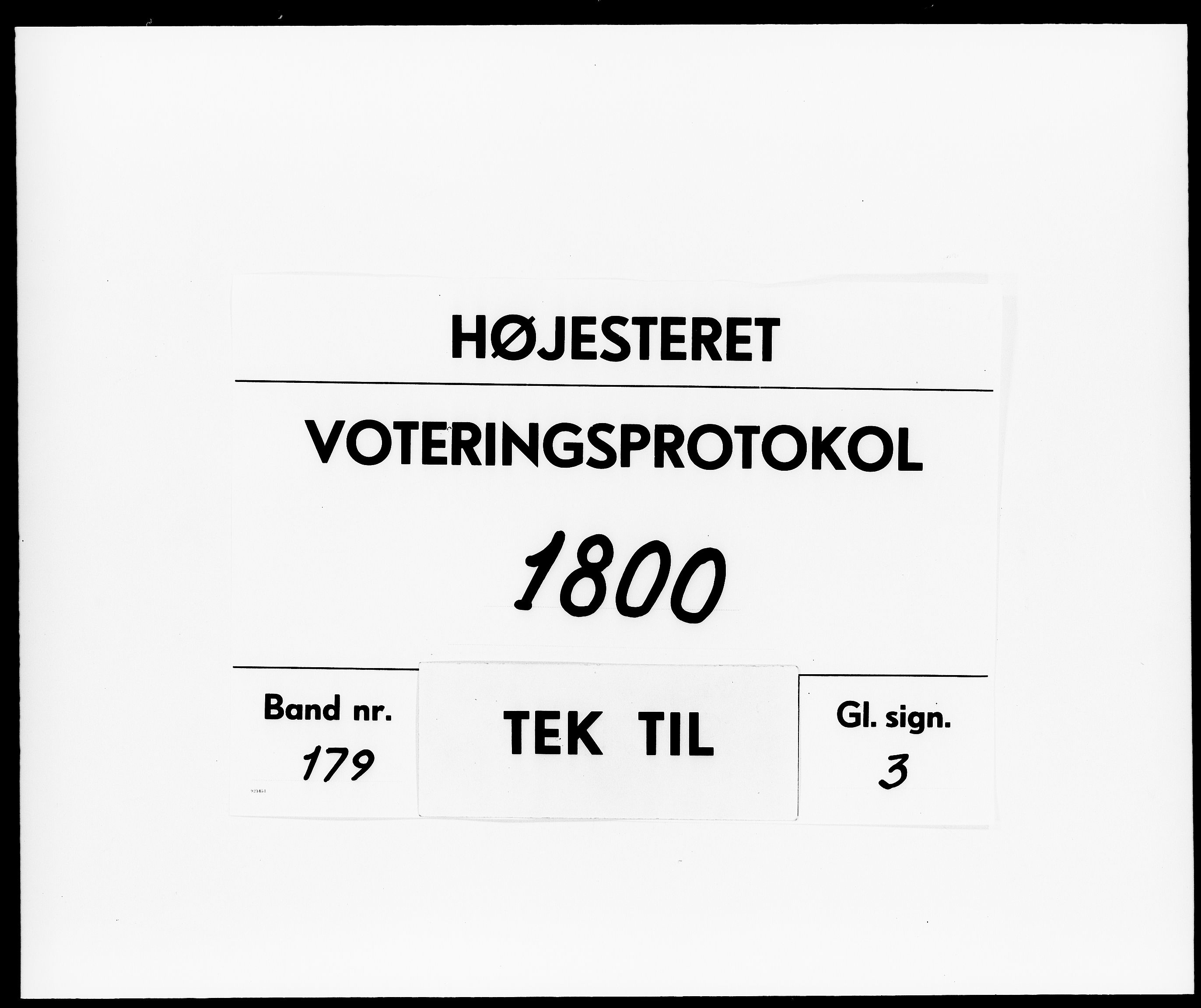 Højesteret, DRA/A-0009, 1800