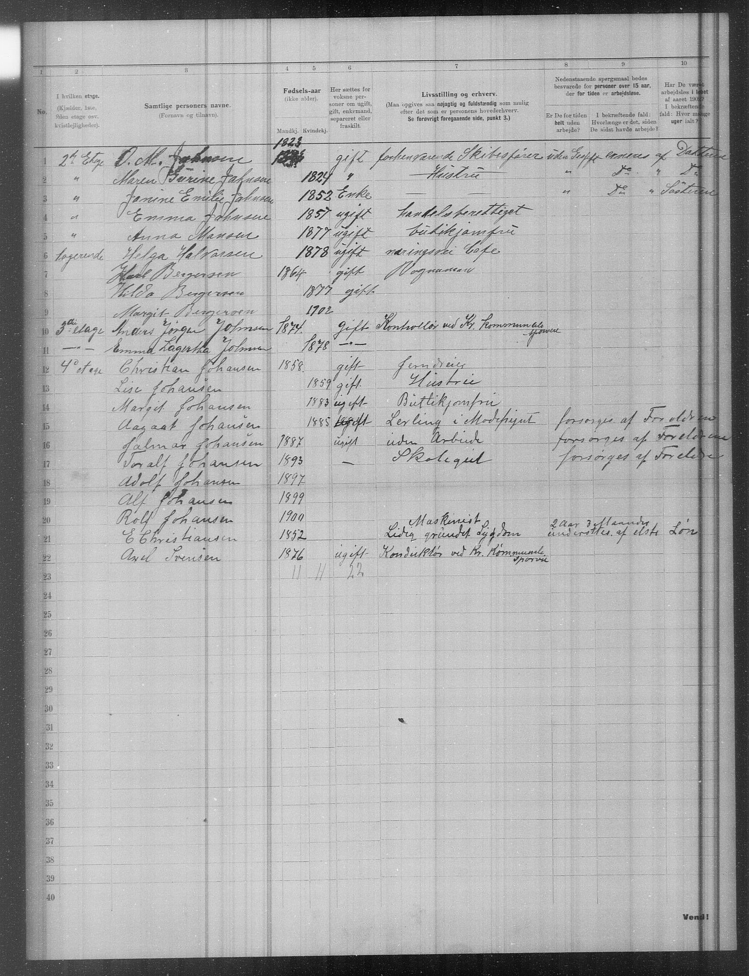 OBA, Municipal Census 1902 for Kristiania, 1902, p. 18948