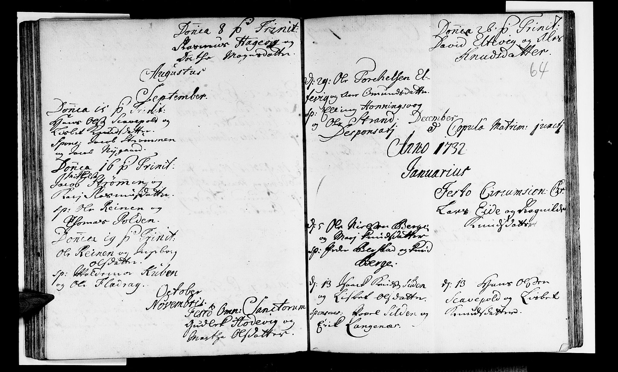 Selje sokneprestembete, AV/SAB-A-99938/H/Ha/Haa/Haaa: Parish register (official) no. A 3, 1731-1743, p. 64