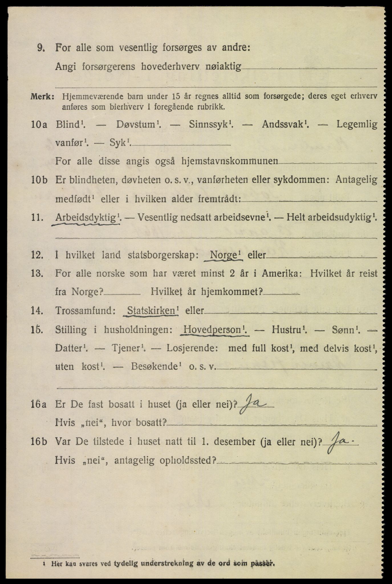 SAK, 1920 census for Randesund, 1920, p. 2763