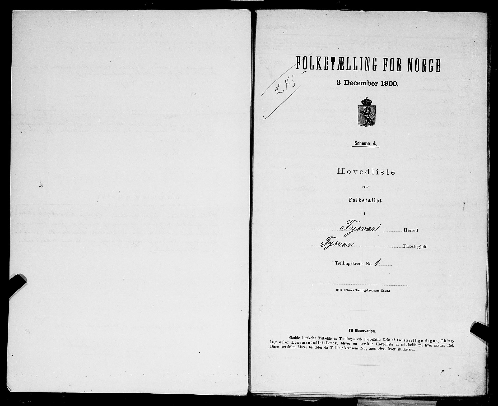 SAST, 1900 census for Tysvær, 1900, p. 14