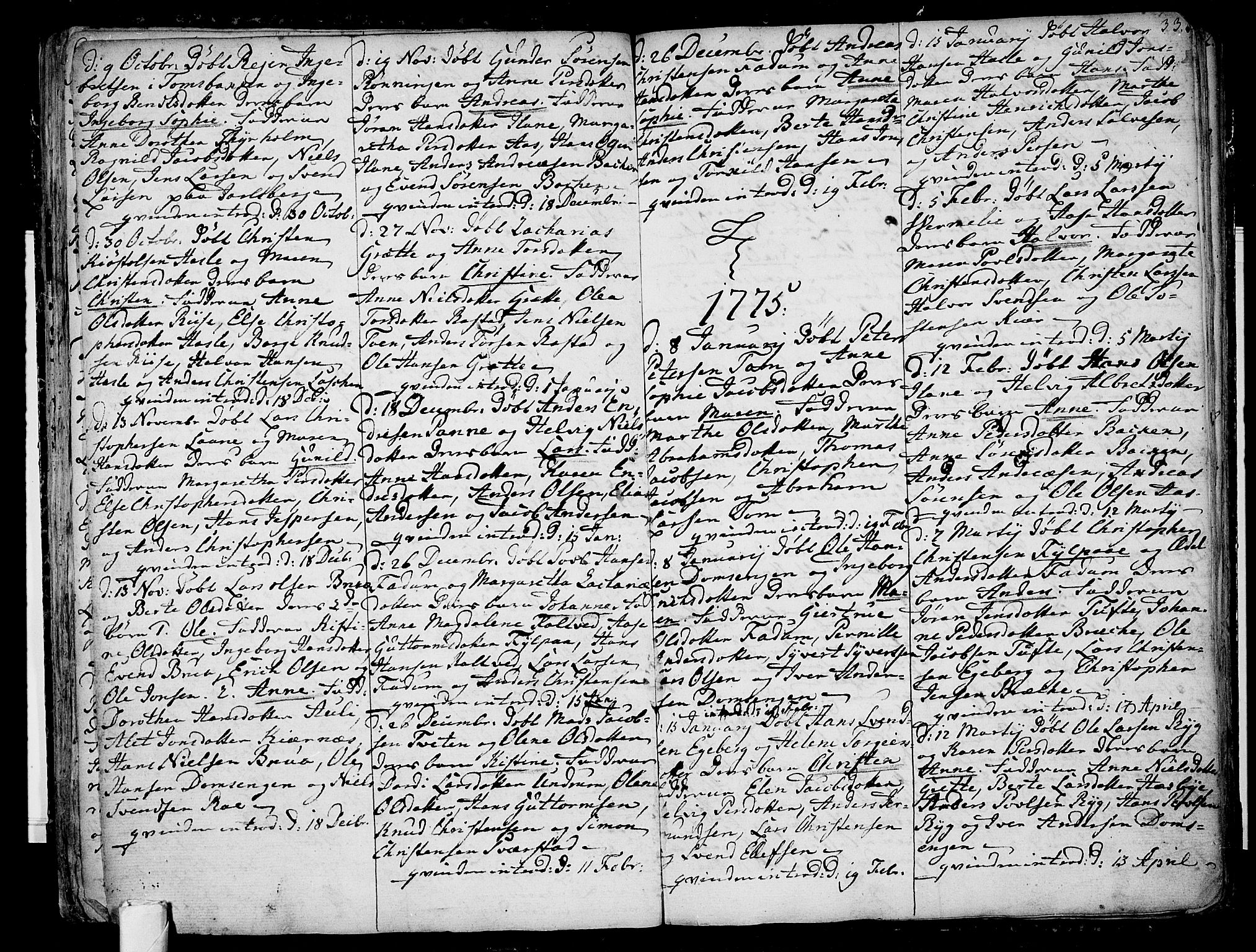Sem kirkebøker, SAKO/A-5/F/Fa/L0002: Parish register (official) no. I 2, 1764-1798, p. 33