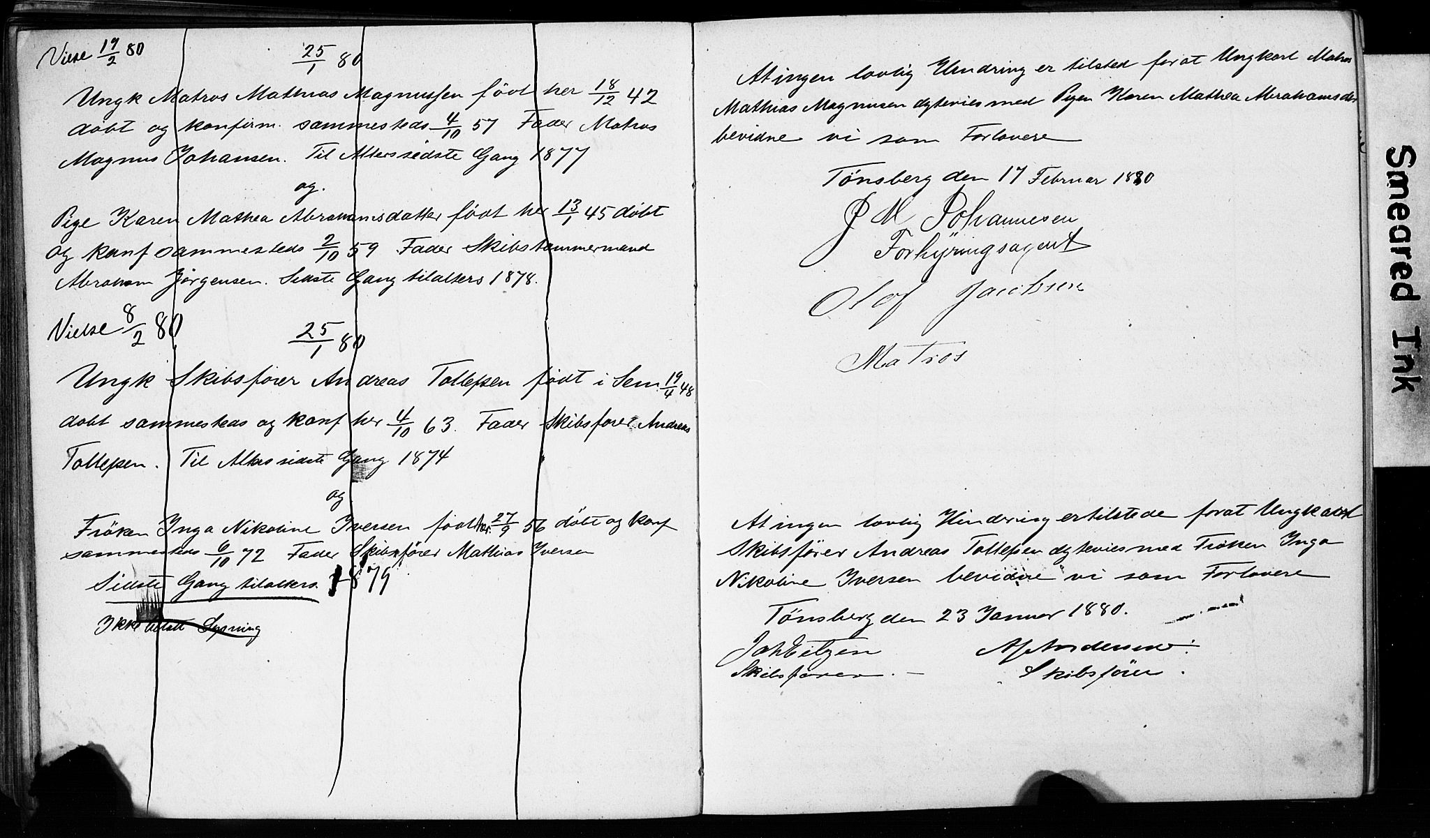 Tønsberg kirkebøker, AV/SAKO-A-330/H/Ha/L0003: Banns register no. 3, 1874-1882