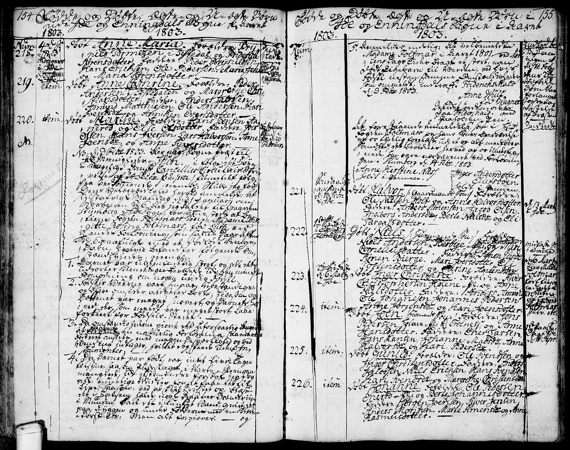 Idd prestekontor Kirkebøker, AV/SAO-A-10911/F/Fc/L0001: Parish register (official) no. III 1, 1770-1814, p. 154-155