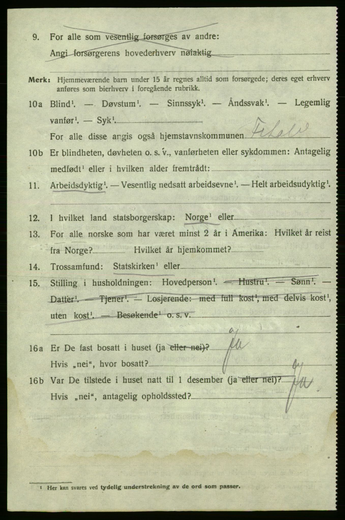 SAO, 1920 census for Fredrikshald, 1920, p. 19066