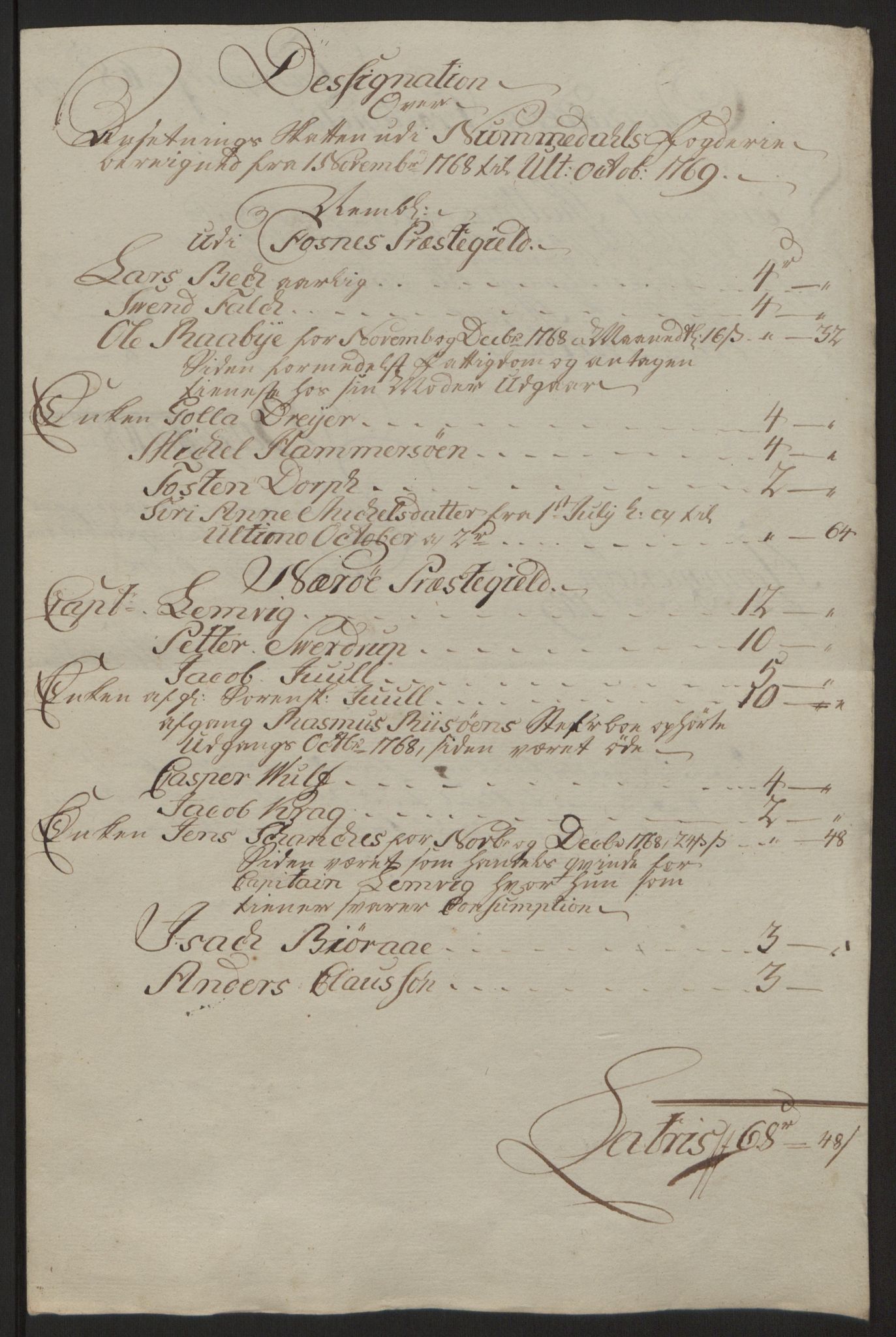Rentekammeret inntil 1814, Reviderte regnskaper, Fogderegnskap, RA/EA-4092/R64/L4502: Ekstraskatten Namdal, 1762-1772, p. 326