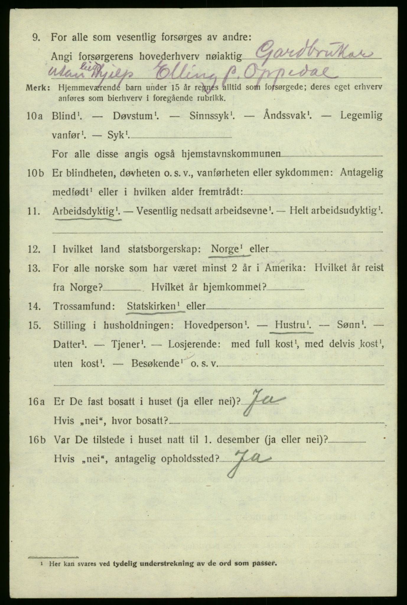 SAB, 1920 census for Brekke, 1920, p. 333