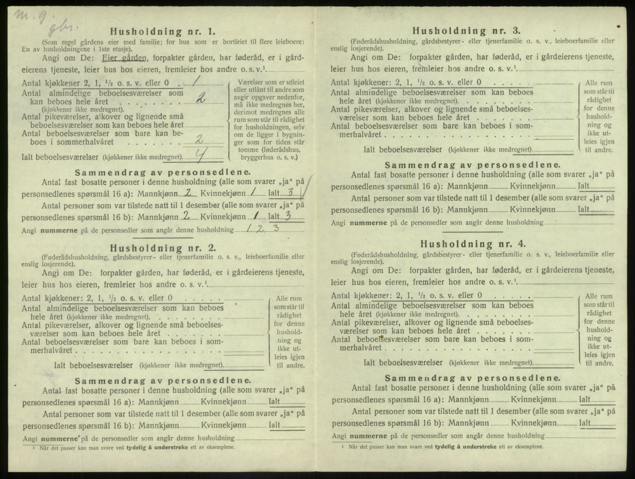 SAB, 1920 census for Askvoll, 1920, p. 464