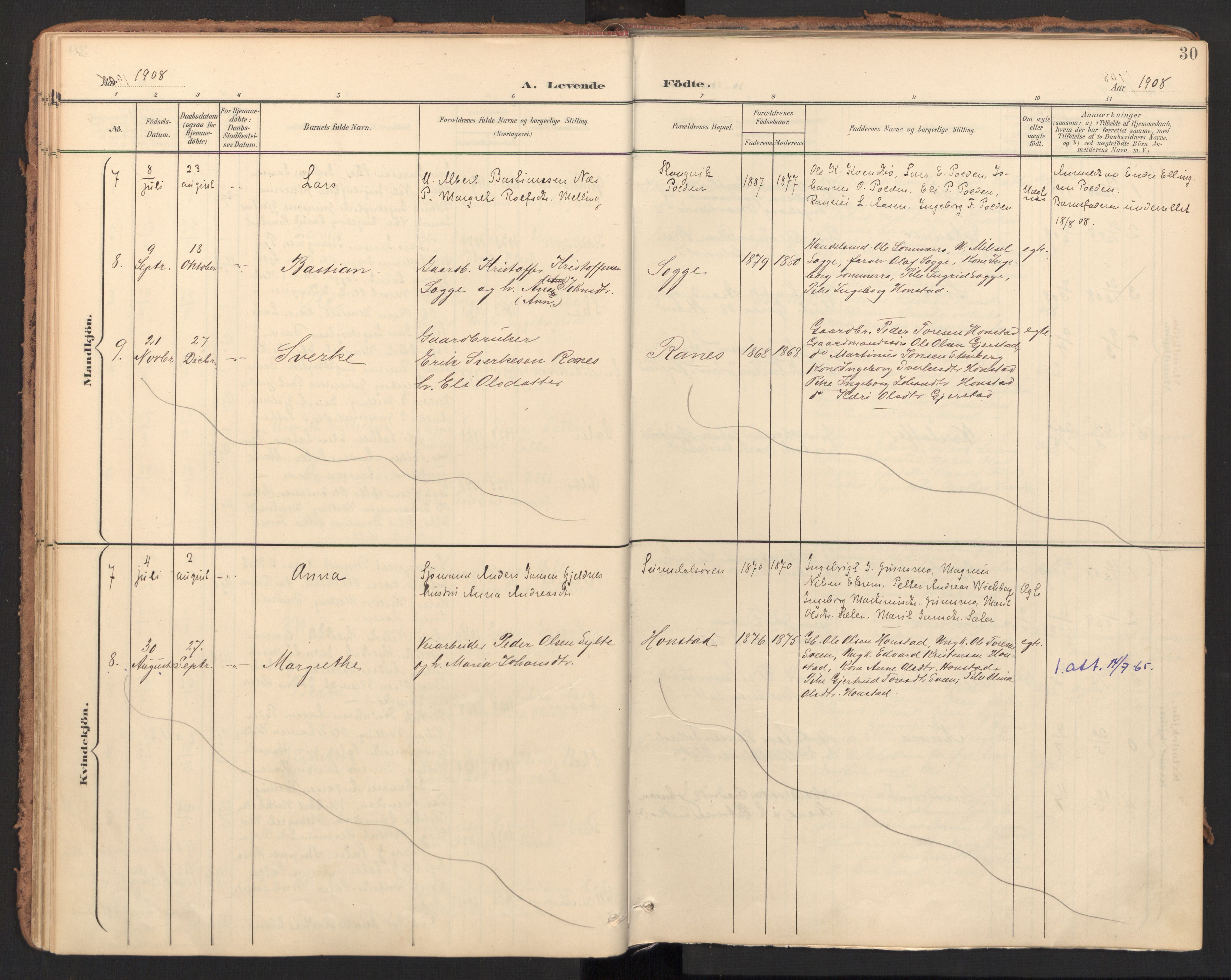 Ministerialprotokoller, klokkerbøker og fødselsregistre - Møre og Romsdal, AV/SAT-A-1454/596/L1057: Parish register (official) no. 596A02, 1900-1917, p. 30