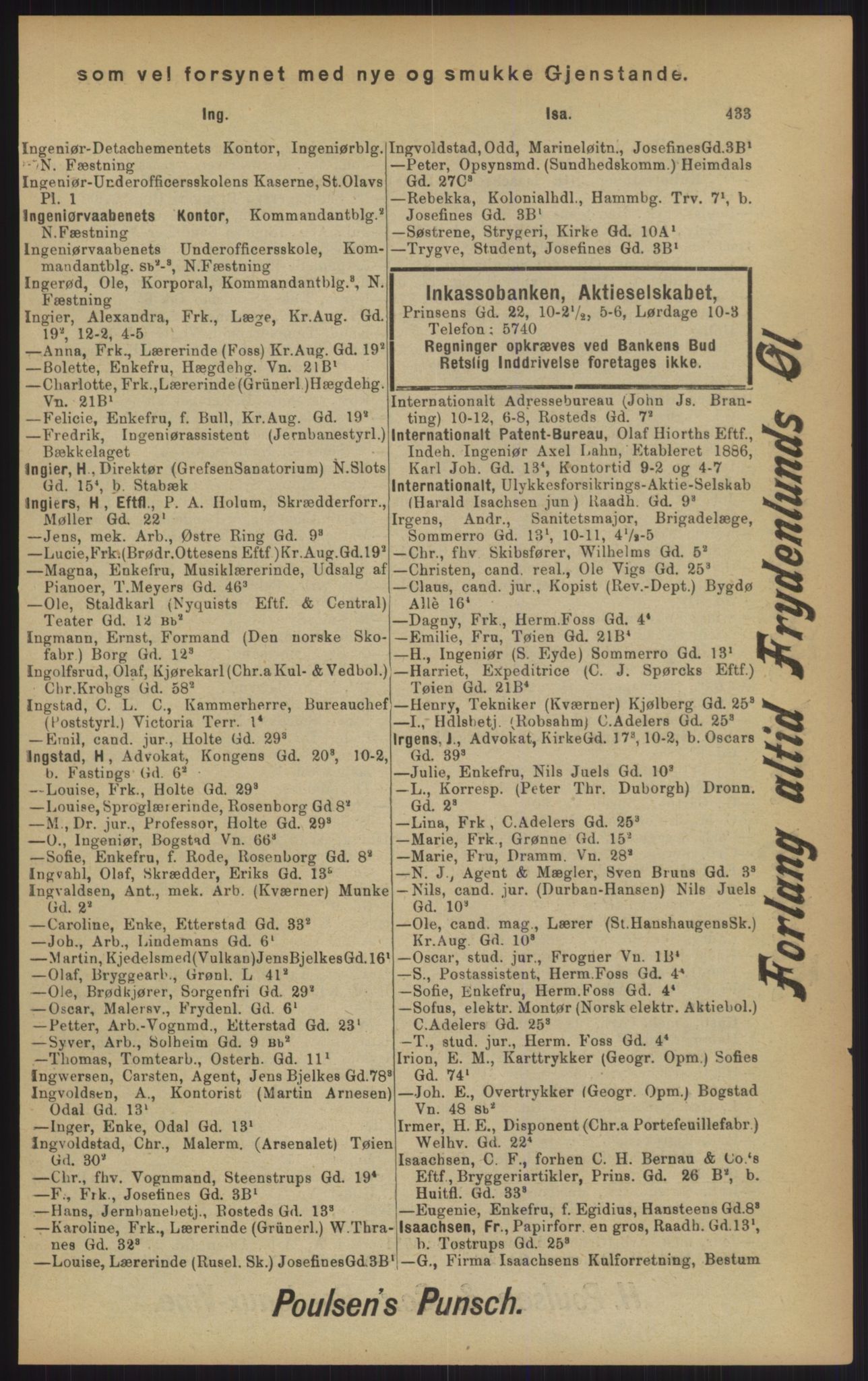 Kristiania/Oslo adressebok, PUBL/-, 1902, p. 433