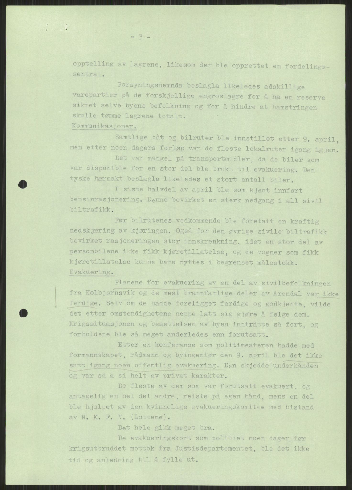 Forsvaret, Forsvarets krigshistoriske avdeling, AV/RA-RAFA-2017/Y/Ya/L0014: II-C-11-31 - Fylkesmenn.  Rapporter om krigsbegivenhetene 1940., 1940, p. 708