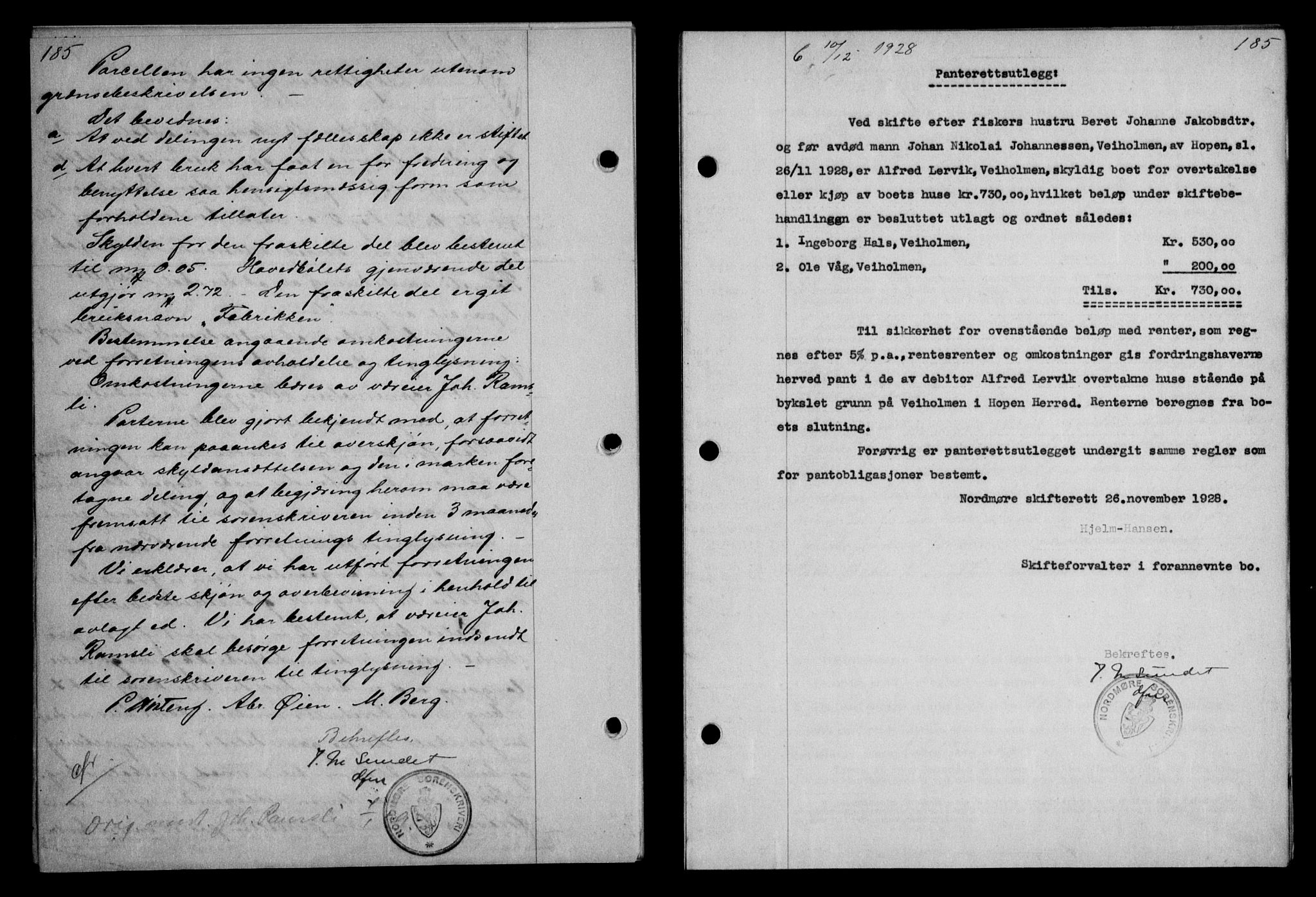 Nordmøre sorenskriveri, AV/SAT-A-4132/1/2/2Ca/L0065: Mortgage book no. 55, 1928-1929, Deed date: 10.12.1928