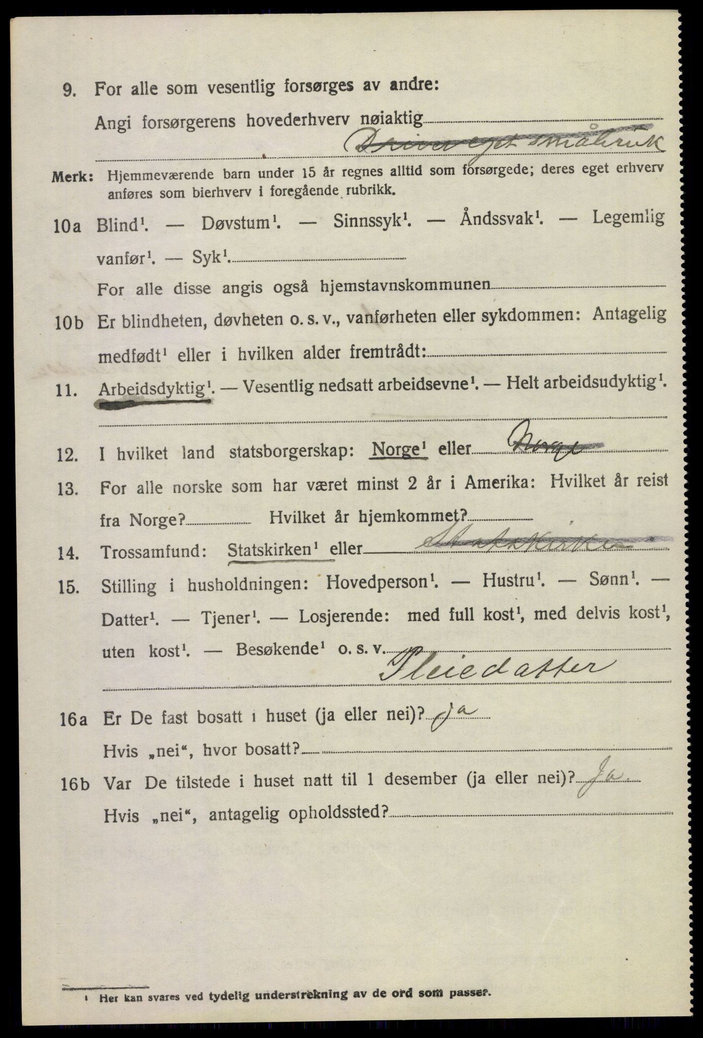 SAKO, 1920 census for Borre, 1920, p. 2631