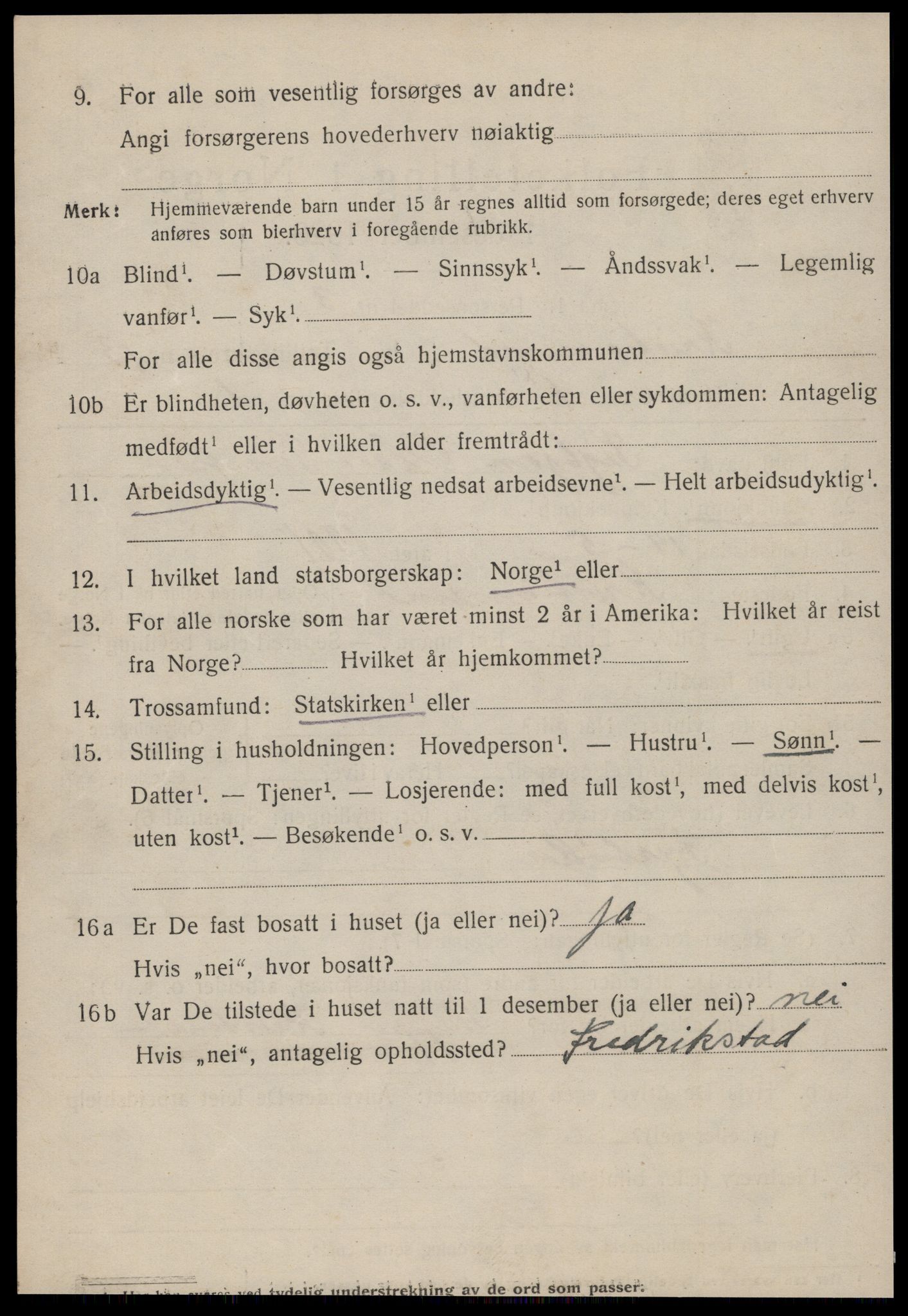 SAT, 1920 census for Kristiansund, 1920, p. 26434