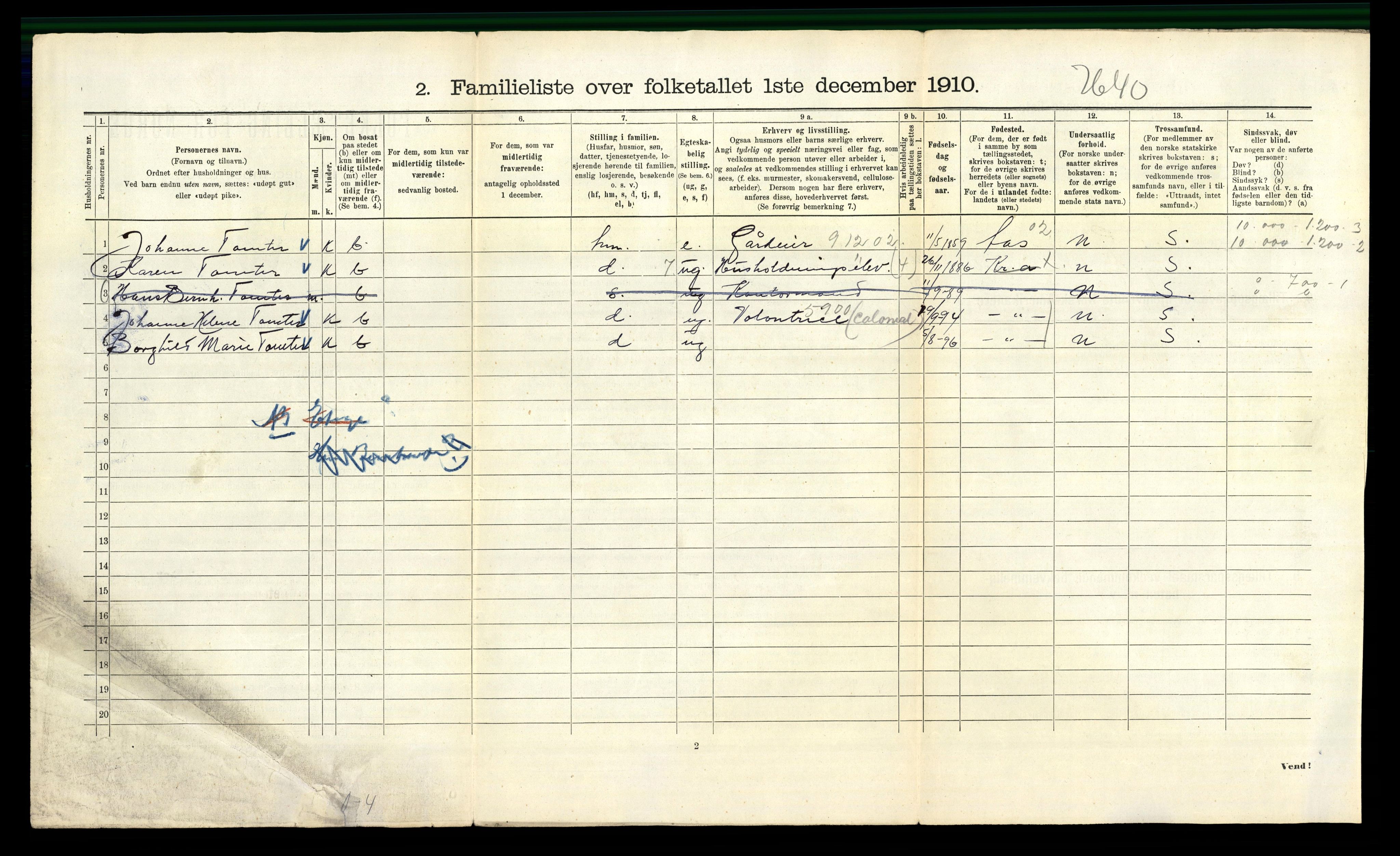 RA, 1910 census for Kristiania, 1910, p. 88774