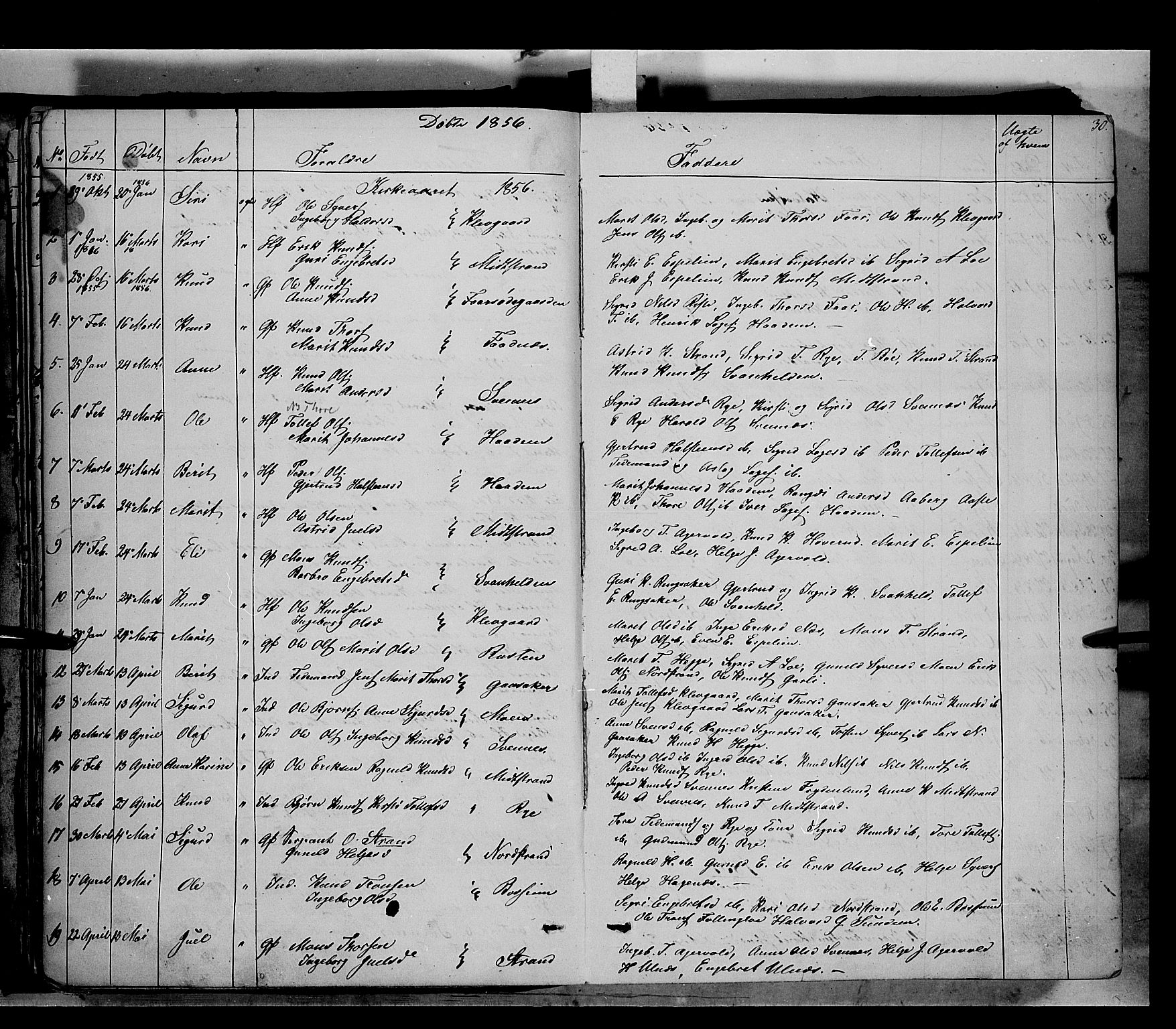 Nord-Aurdal prestekontor, AV/SAH-PREST-132/H/Ha/Haa/L0005: Parish register (official) no. 5, 1842-1863, p. 30