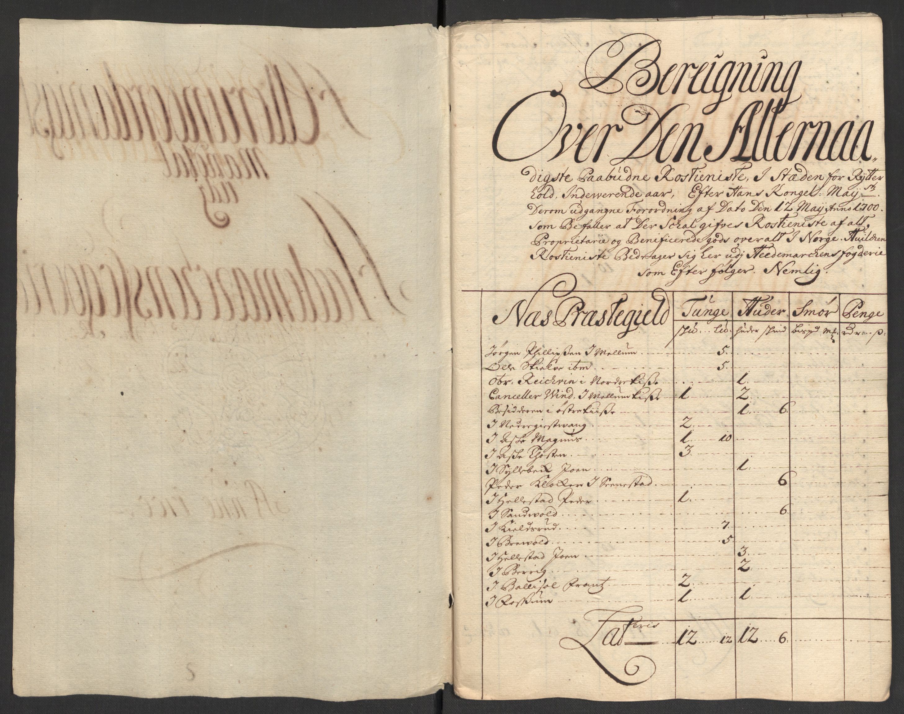 Rentekammeret inntil 1814, Reviderte regnskaper, Fogderegnskap, RA/EA-4092/R16/L1039: Fogderegnskap Hedmark, 1700, p. 153