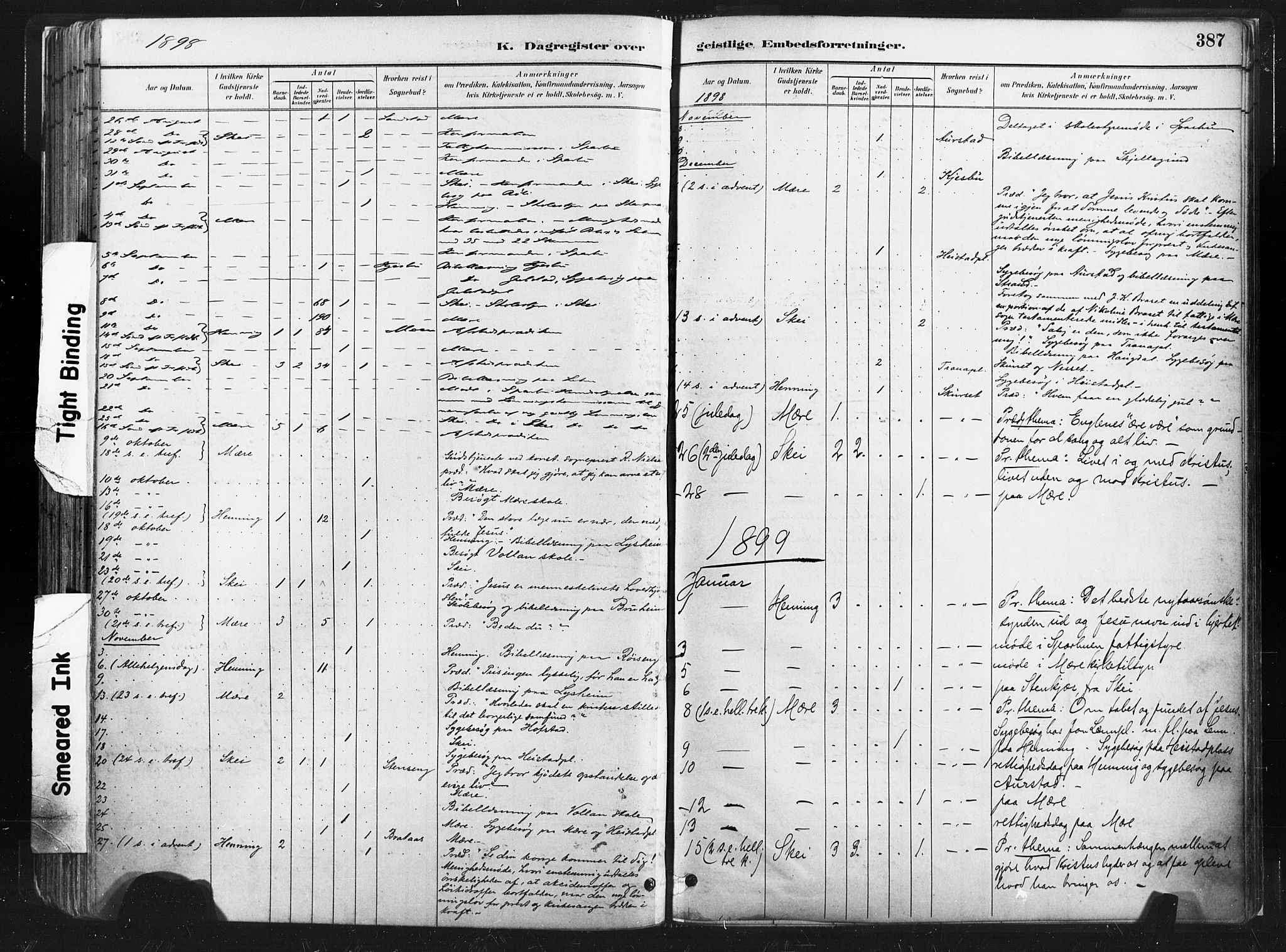 Ministerialprotokoller, klokkerbøker og fødselsregistre - Nord-Trøndelag, SAT/A-1458/735/L0351: Parish register (official) no. 735A10, 1884-1908, p. 387