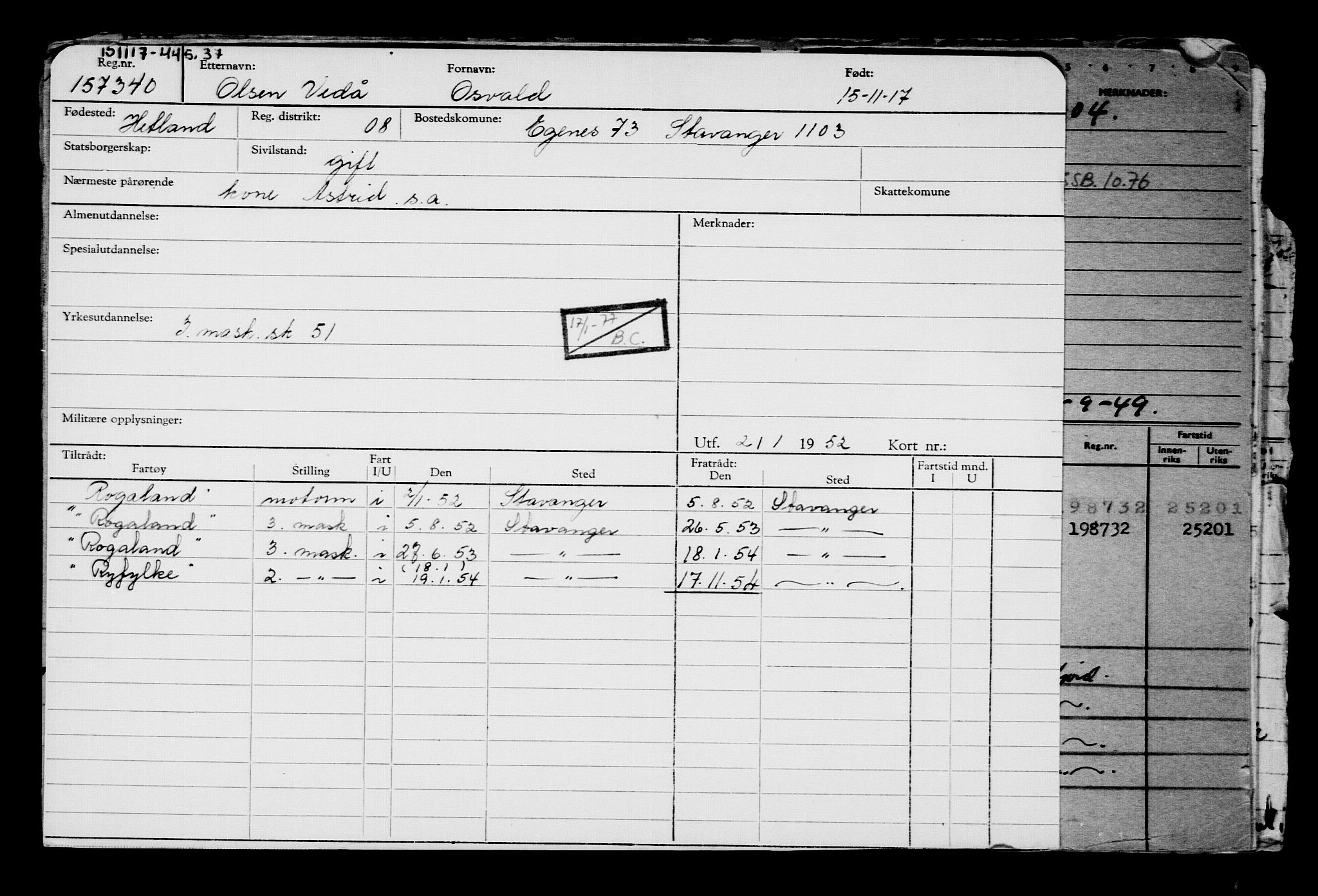 Direktoratet for sjømenn, AV/RA-S-3545/G/Gb/L0153: Hovedkort, 1917, p. 250