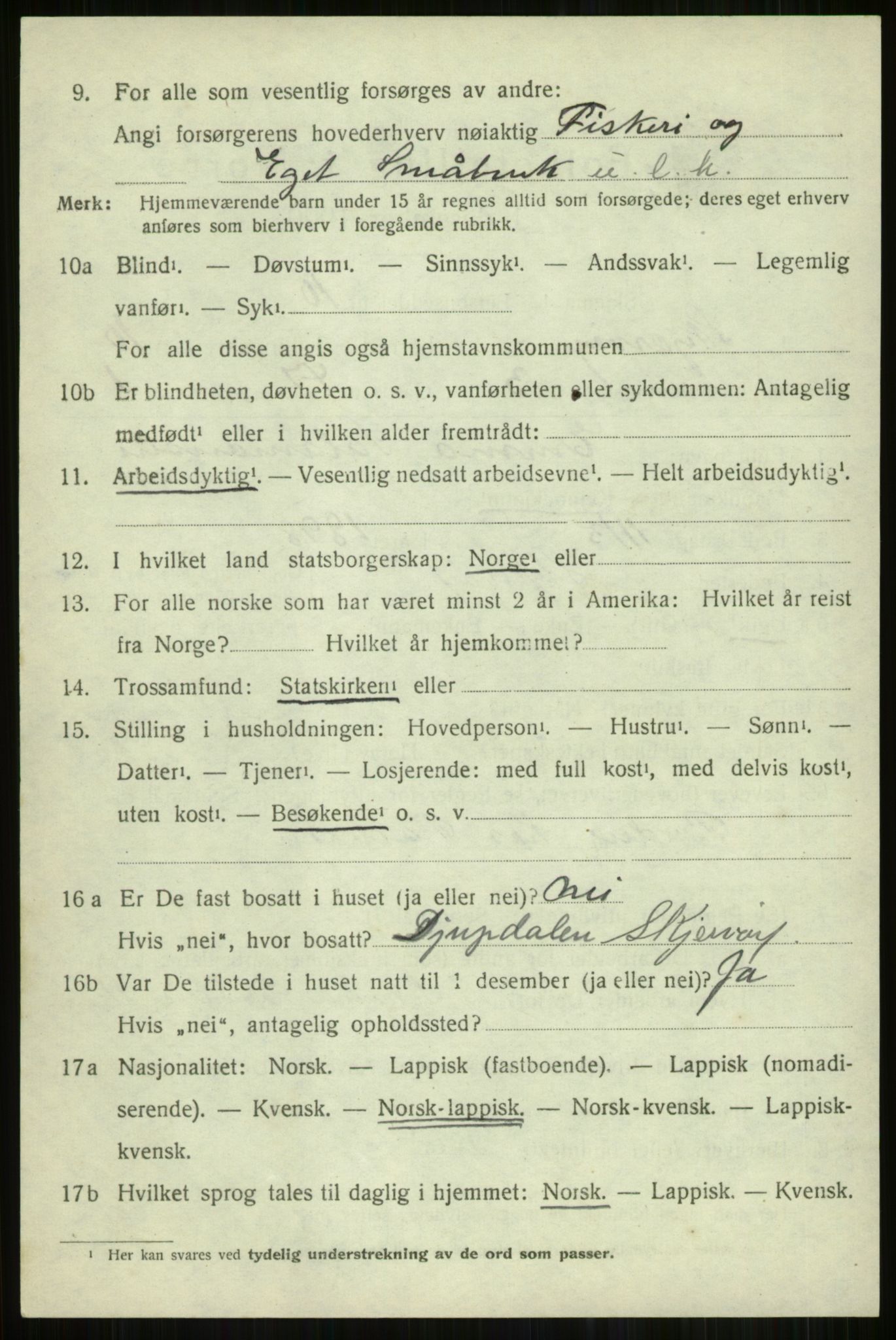 SATØ, 1920 census for Skjervøy, 1920, p. 5432