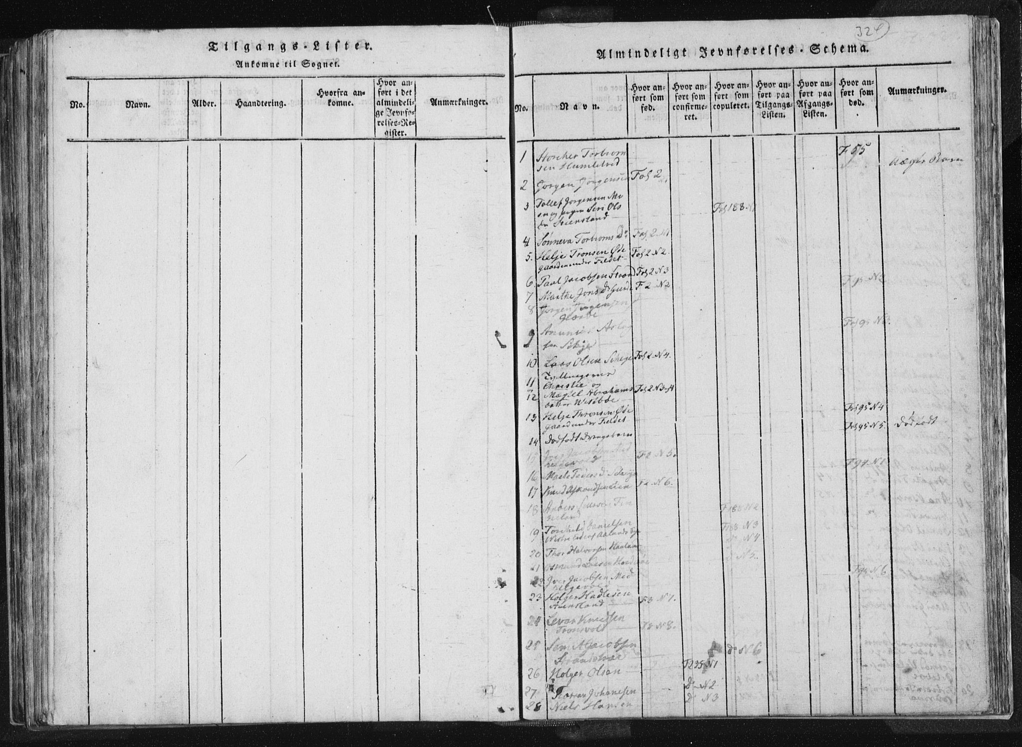 Vikedal sokneprestkontor, SAST/A-101840/01/IV: Parish register (official) no. A 4, 1816-1850, p. 324