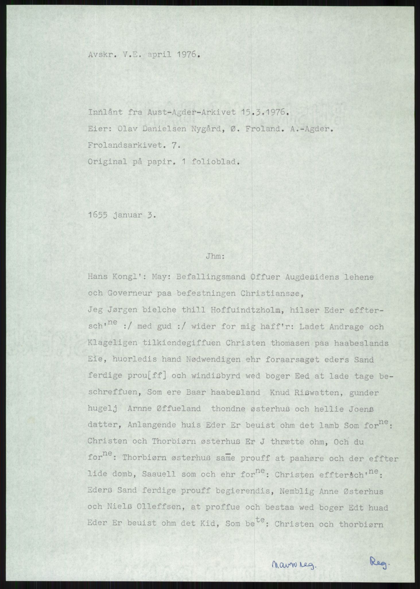 Samlinger til kildeutgivelse, Diplomavskriftsamlingen, AV/RA-EA-4053/H/Ha, p. 2162