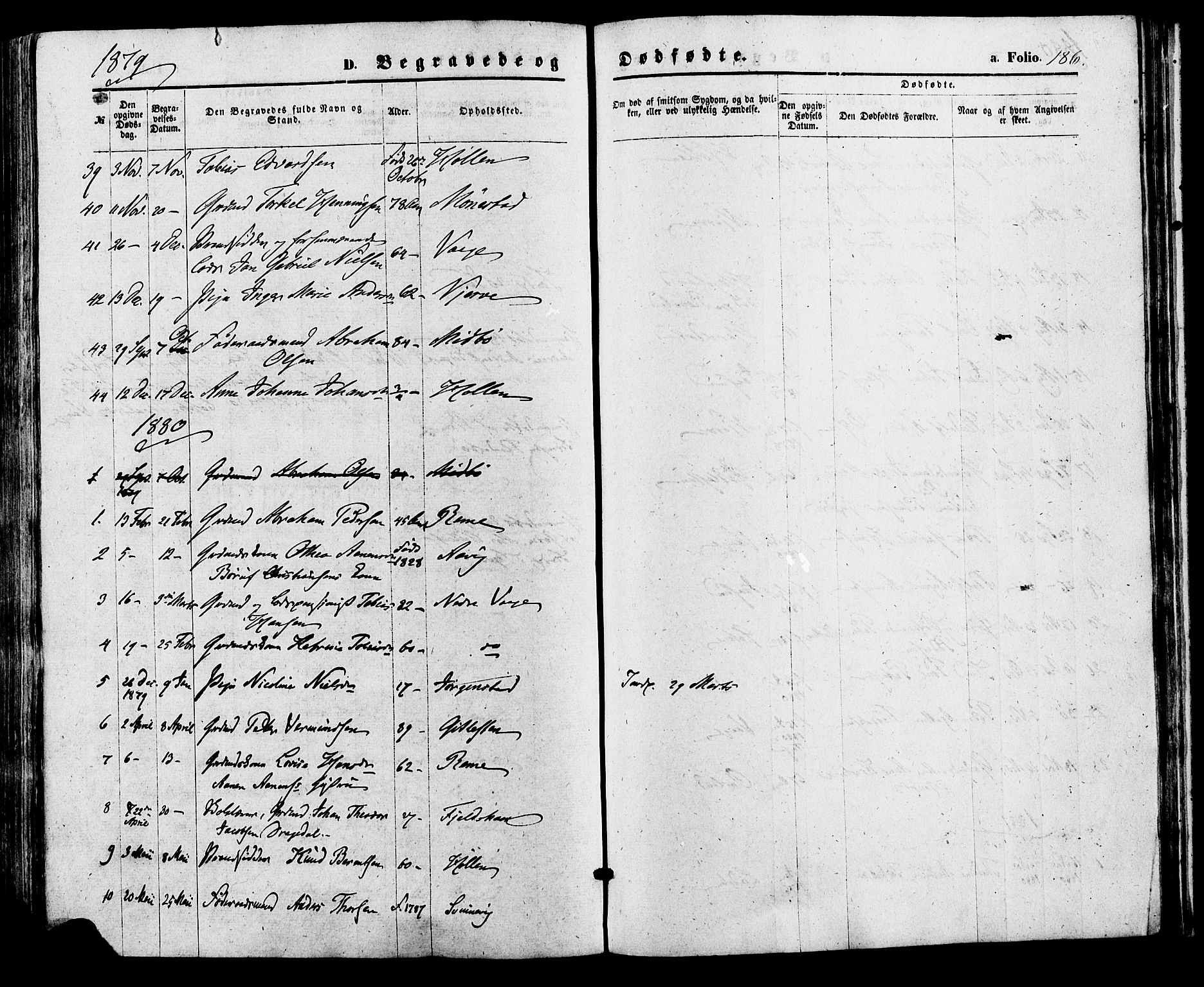 Sør-Audnedal sokneprestkontor, AV/SAK-1111-0039/F/Fa/Faa/L0003: Parish register (official) no. A 3, 1868-1883, p. 186