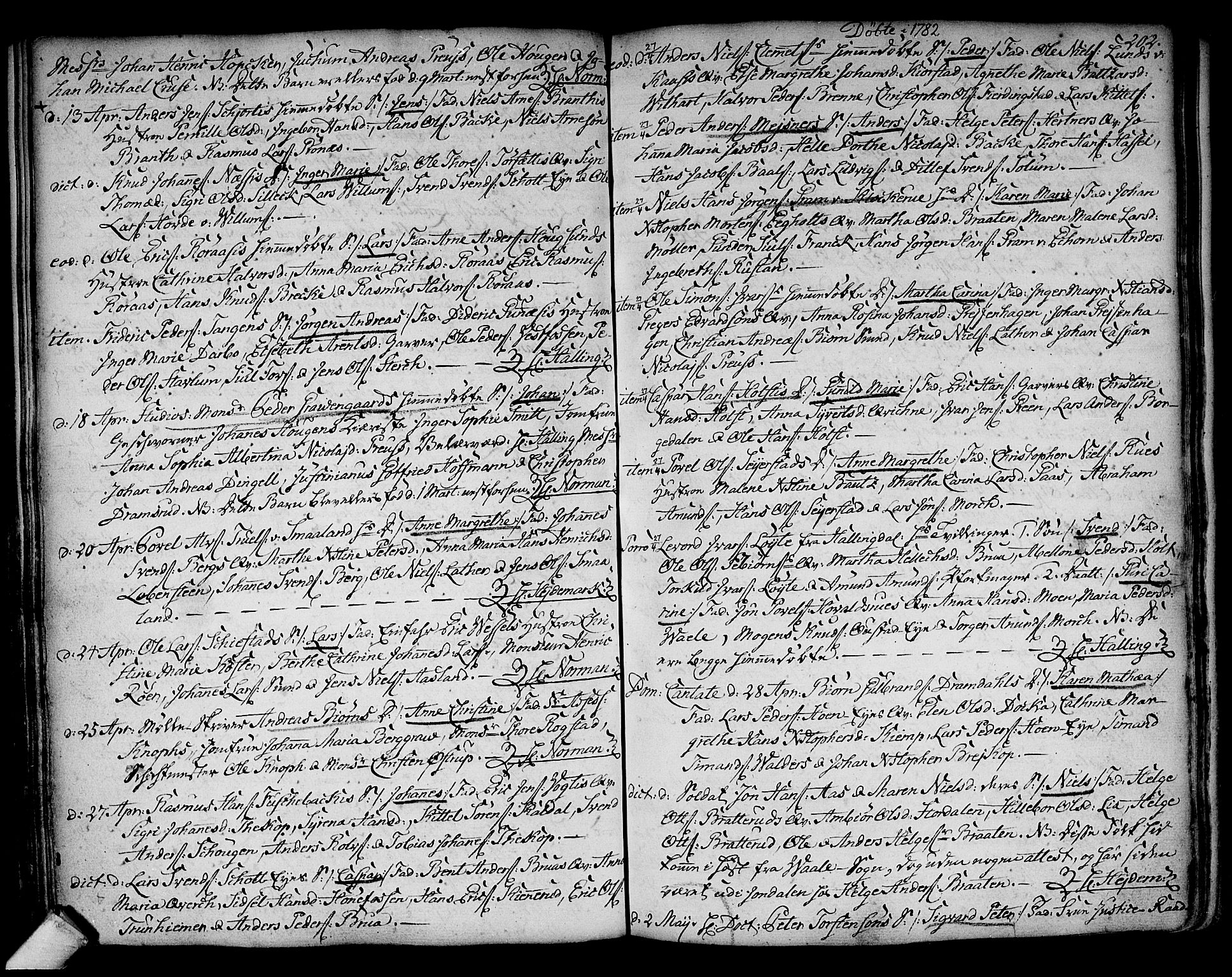 Kongsberg kirkebøker, AV/SAKO-A-22/F/Fa/L0005: Parish register (official) no. I 5, 1769-1782, p. 202