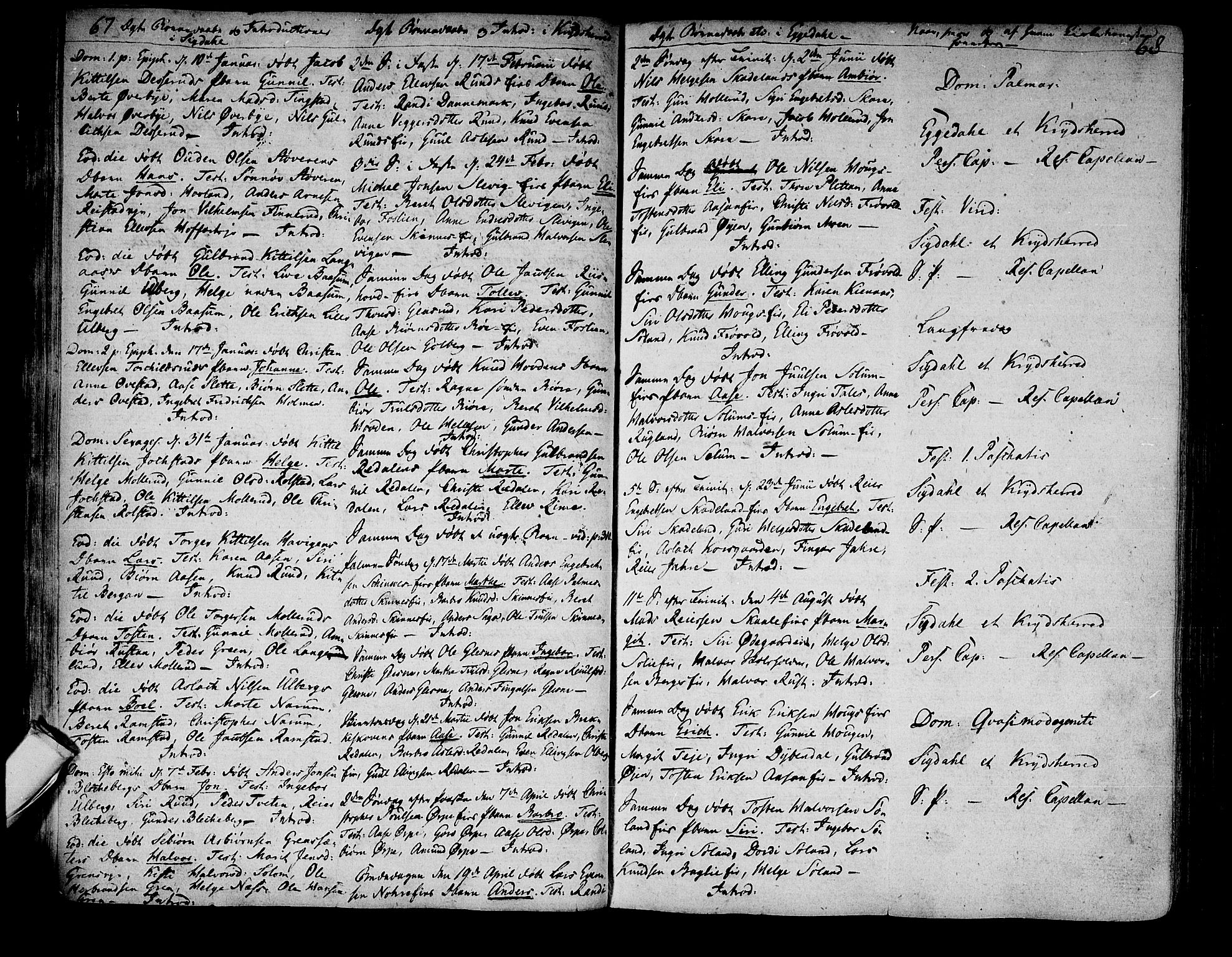 Sigdal kirkebøker, SAKO/A-245/F/Fa/L0003: Parish register (official) no. I 3, 1793-1811, p. 67-68