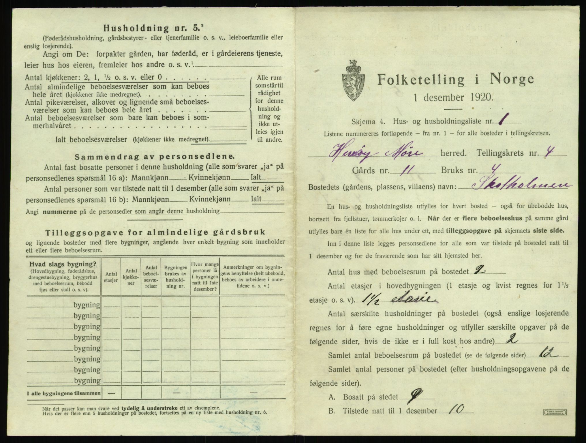 SAT, 1920 census for Herøy (MR), 1920, p. 271