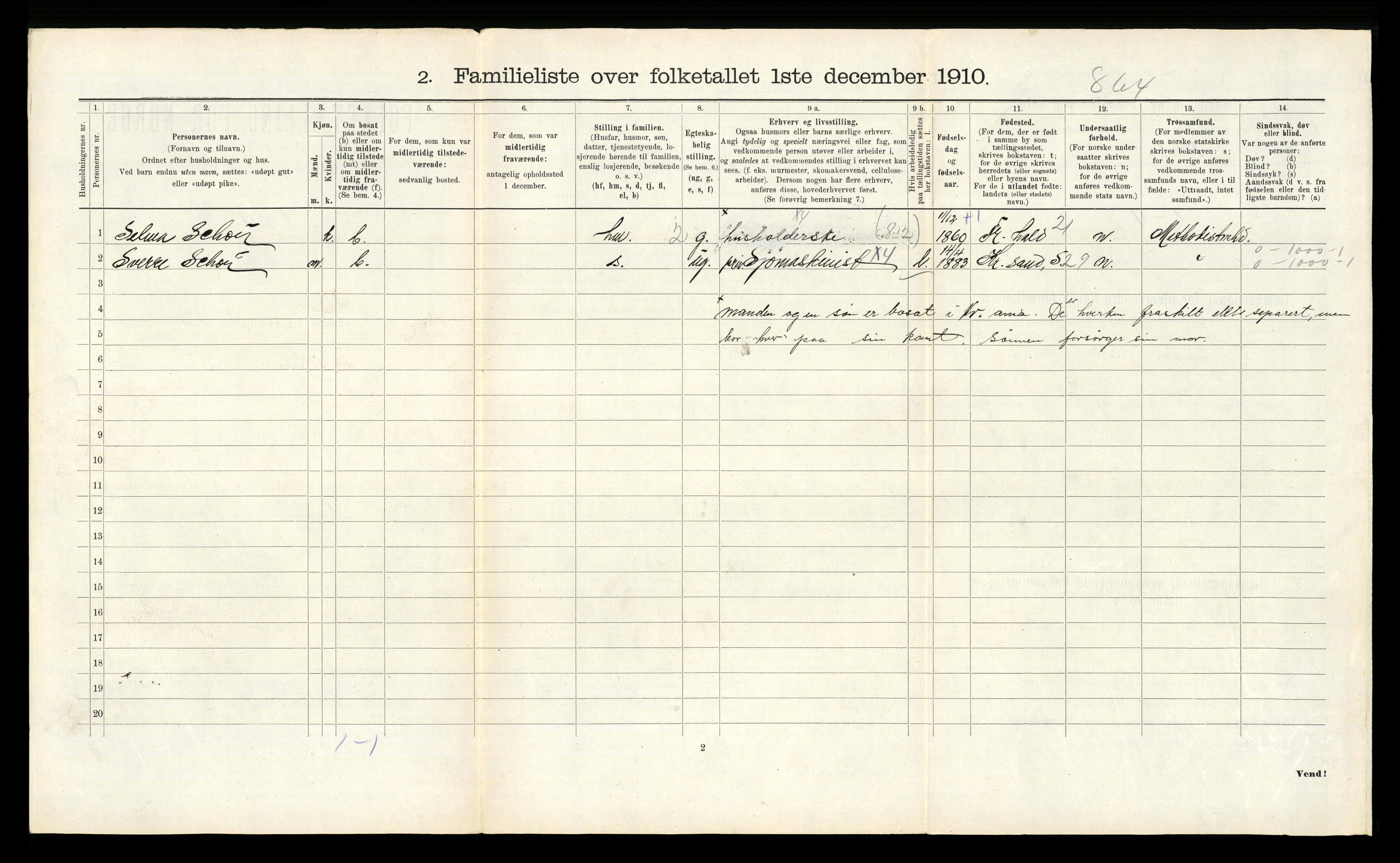 RA, 1910 census for Horten, 1910, p. 2375