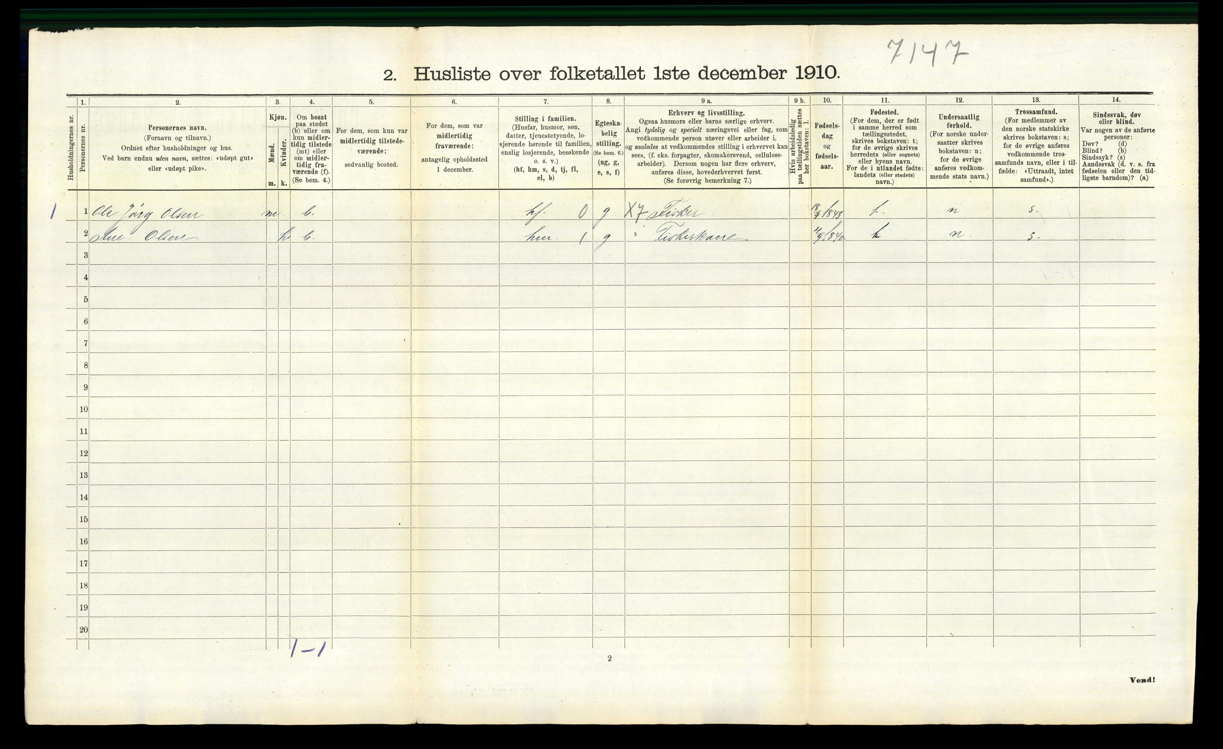 RA, 1910 census for Spangereid, 1910, p. 566