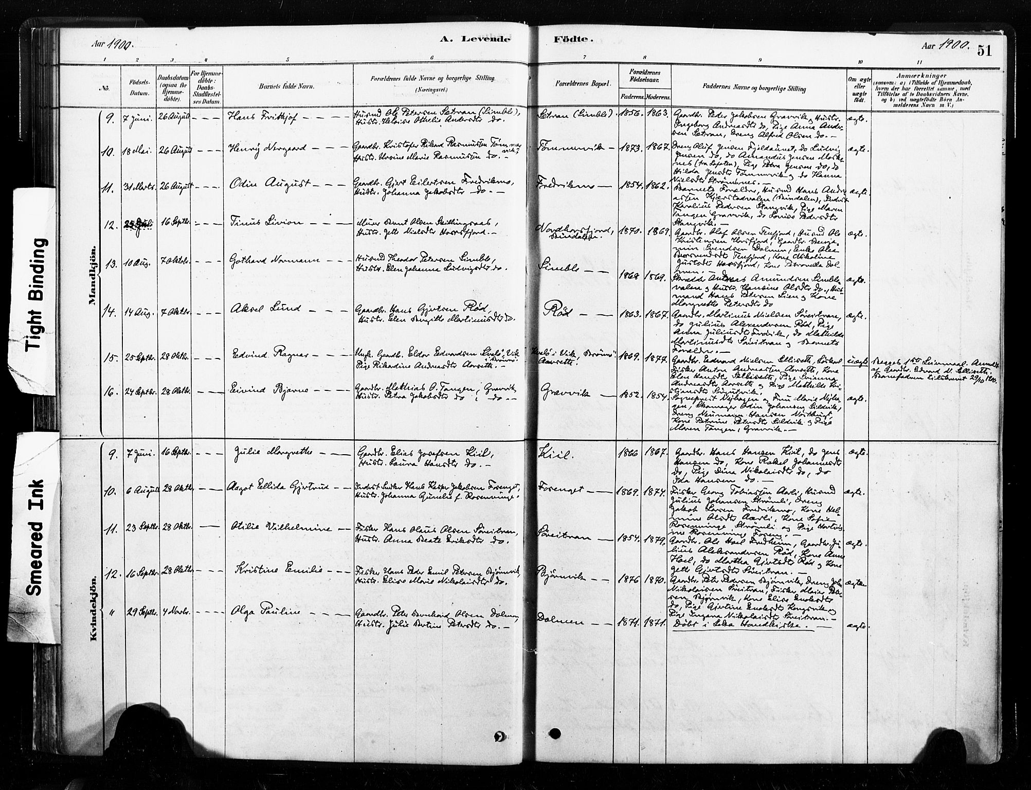 Ministerialprotokoller, klokkerbøker og fødselsregistre - Nord-Trøndelag, SAT/A-1458/789/L0705: Parish register (official) no. 789A01, 1878-1910, p. 51