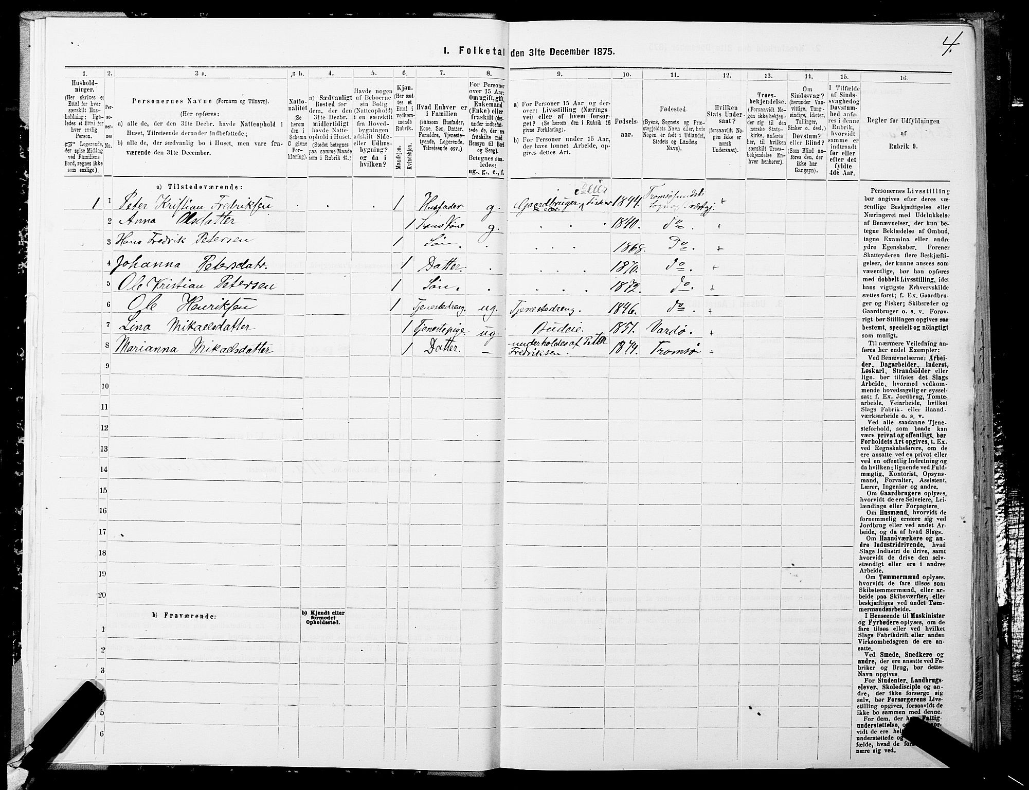 SATØ, 1875 census for 1934P Tromsøysund, 1875, p. 1004