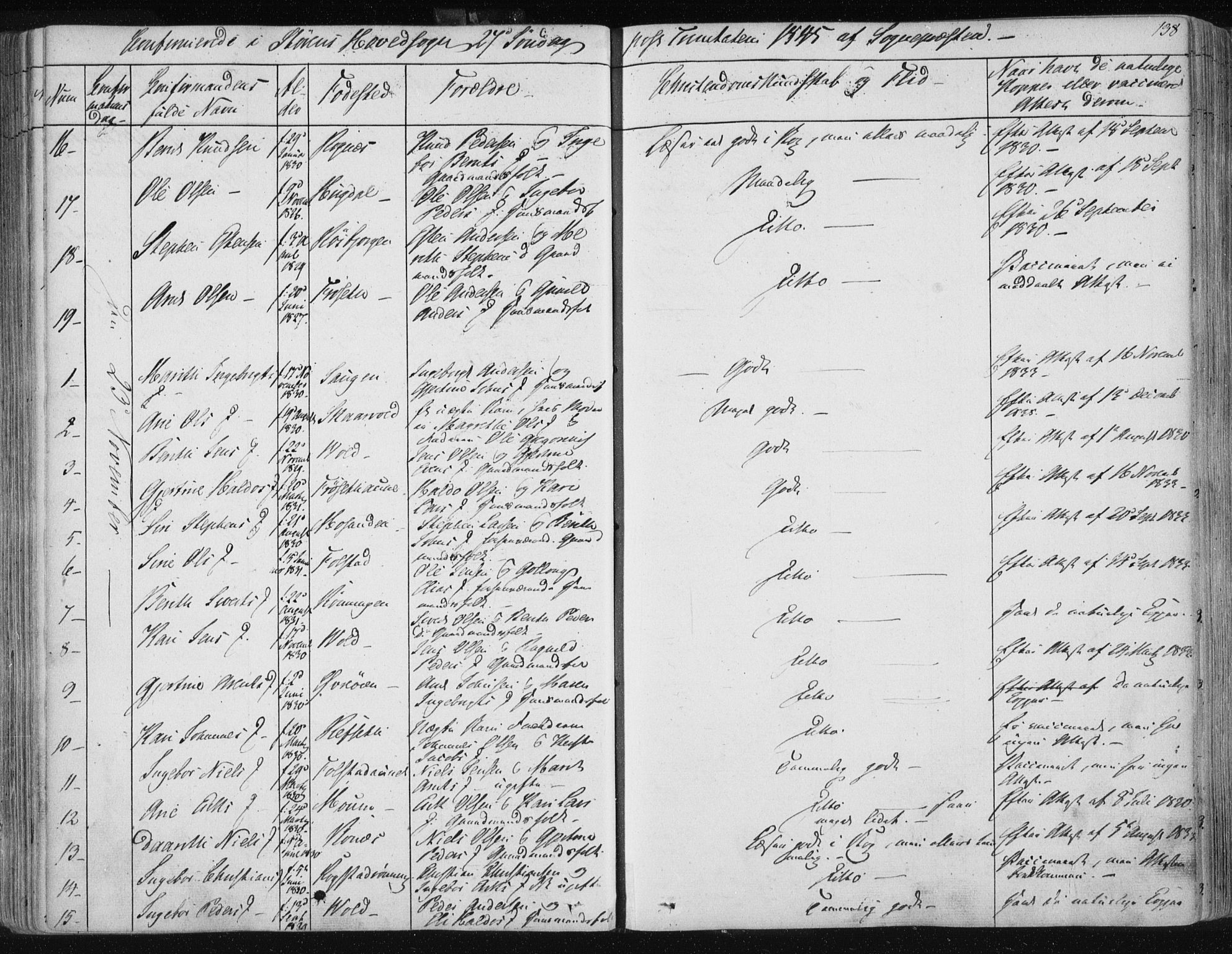 Ministerialprotokoller, klokkerbøker og fødselsregistre - Sør-Trøndelag, SAT/A-1456/687/L0997: Parish register (official) no. 687A05 /1, 1843-1848, p. 138