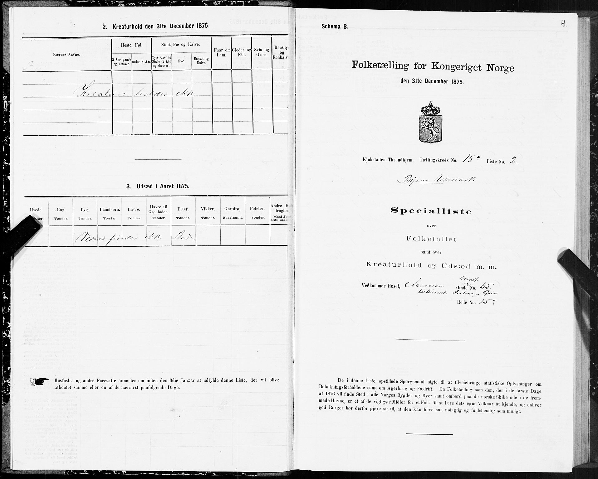 SAT, 1875 census for 1601 Trondheim, 1875, p. 8004