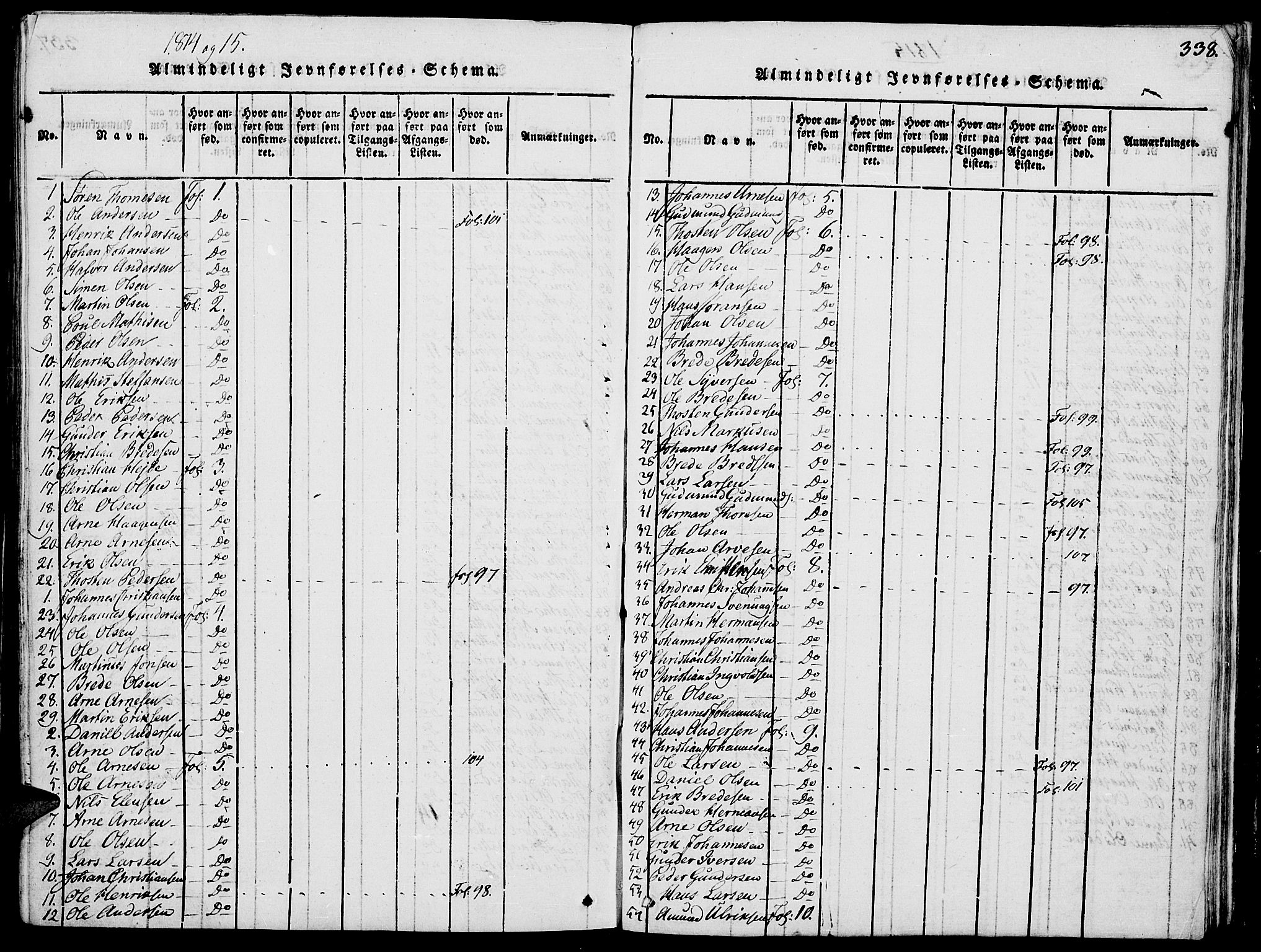 Grue prestekontor, SAH/PREST-036/H/Ha/Haa/L0006: Parish register (official) no. 6, 1814-1830, p. 338