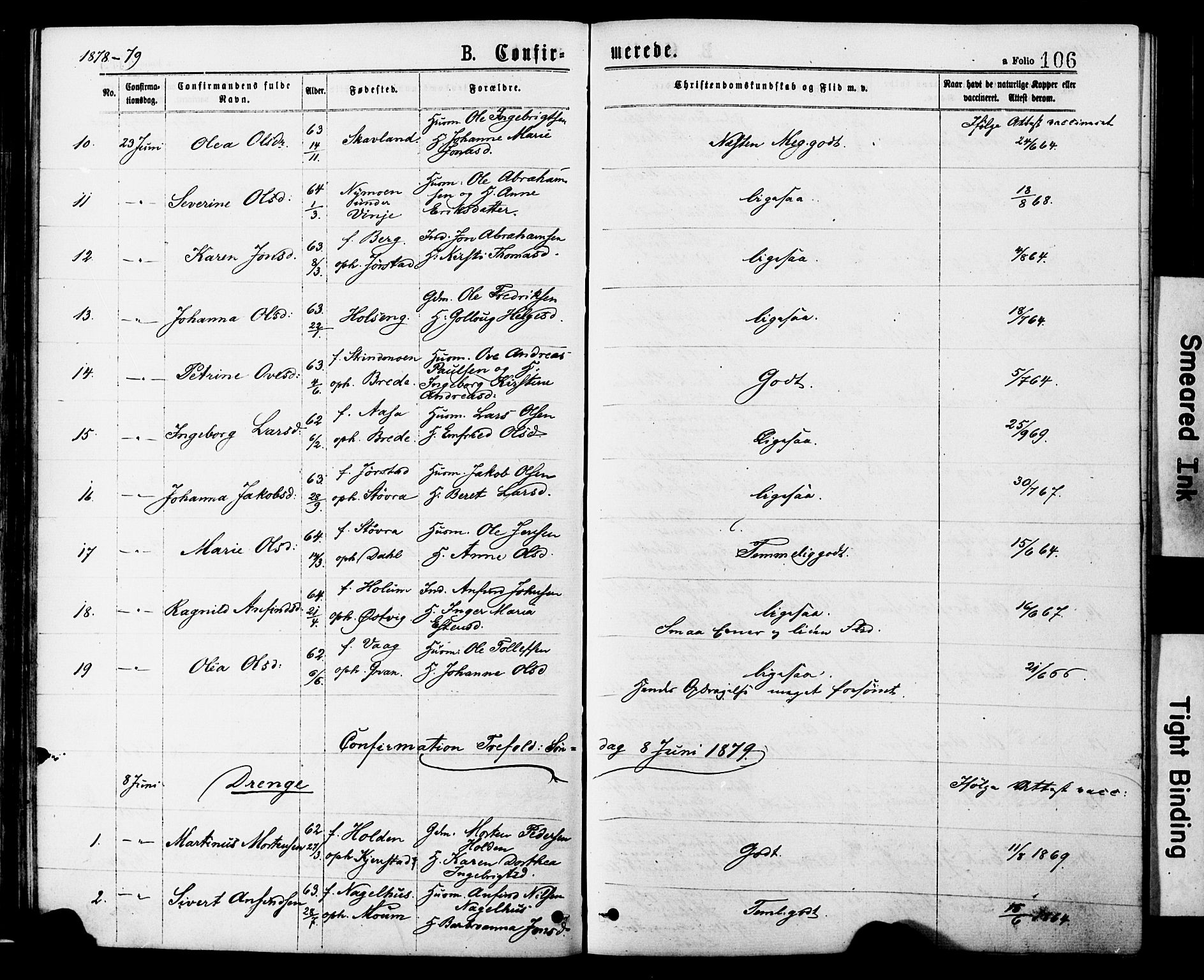 Ministerialprotokoller, klokkerbøker og fødselsregistre - Nord-Trøndelag, SAT/A-1458/749/L0473: Parish register (official) no. 749A07, 1873-1887, p. 106