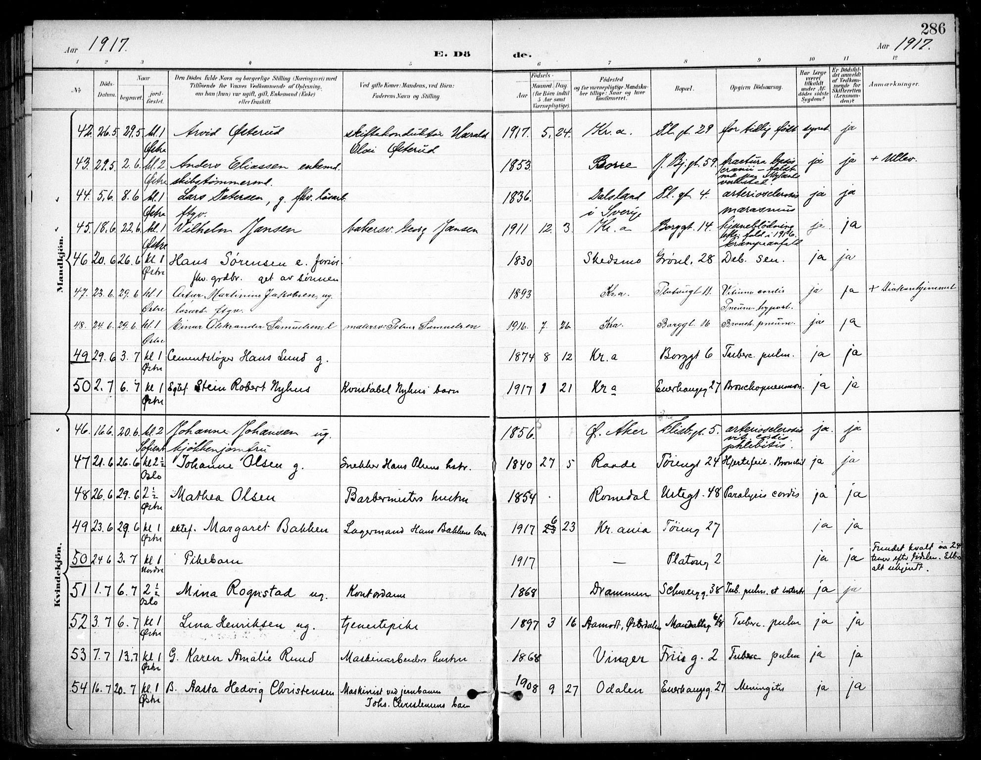 Grønland prestekontor Kirkebøker, SAO/A-10848/F/Fa/L0016: Parish register (official) no. 16, 1898-1918, p. 286