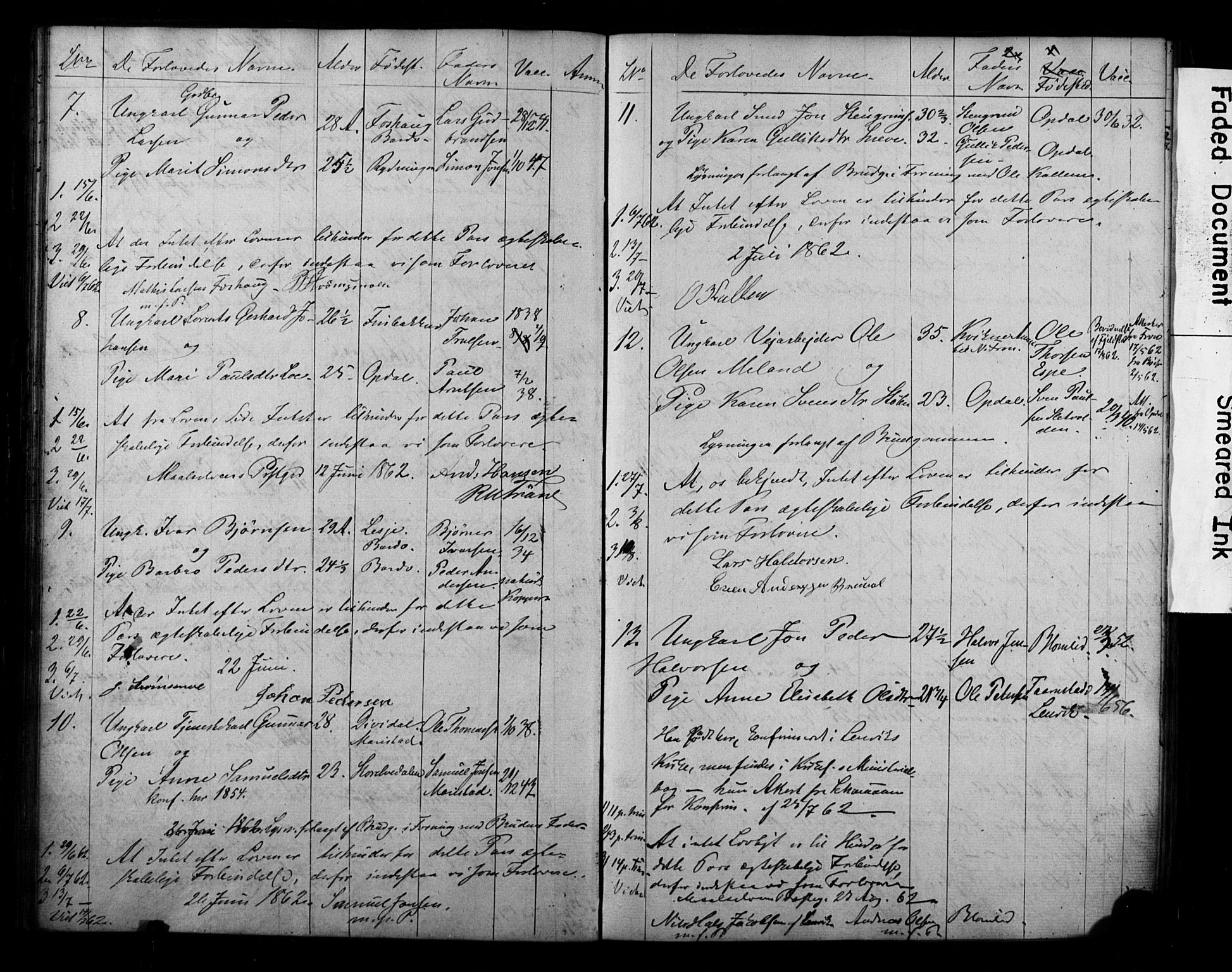 Målselv sokneprestembete, AV/SATØ-S-1311/I/Id/L0037: Banns register no. 37, 1853-1870