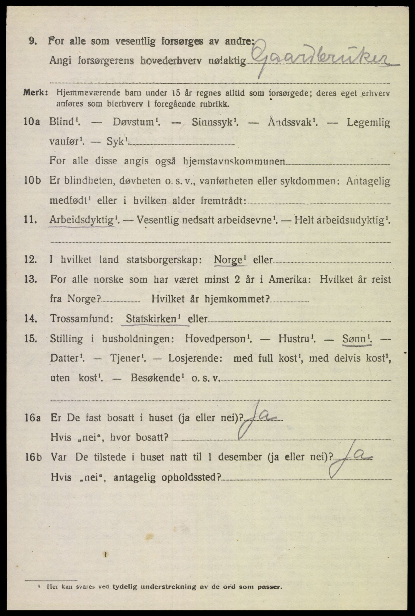 SAK, 1920 census for Feda, 1920, p. 904