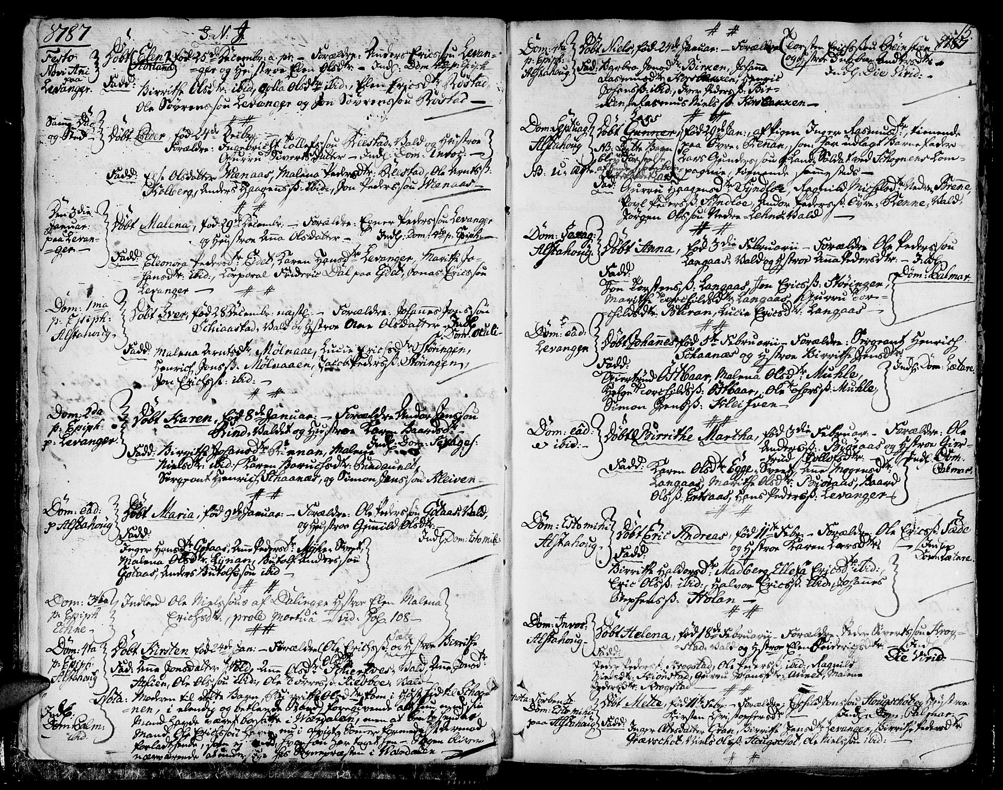 Ministerialprotokoller, klokkerbøker og fødselsregistre - Nord-Trøndelag, AV/SAT-A-1458/717/L0142: Parish register (official) no. 717A02 /1, 1783-1809, p. 15