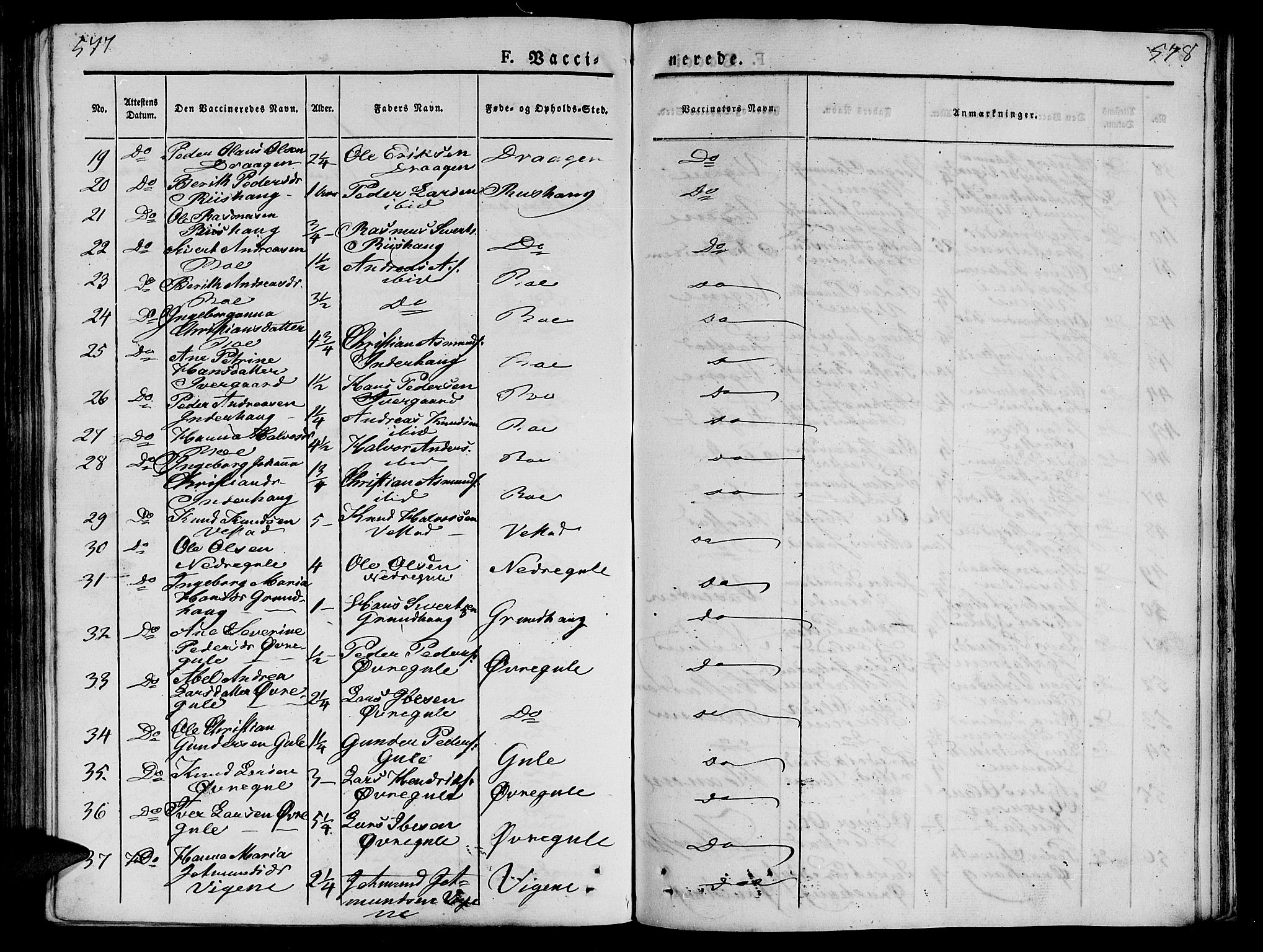 Ministerialprotokoller, klokkerbøker og fødselsregistre - Møre og Romsdal, AV/SAT-A-1454/566/L0765: Parish register (official) no. 566A04, 1829-1841, p. 577-578