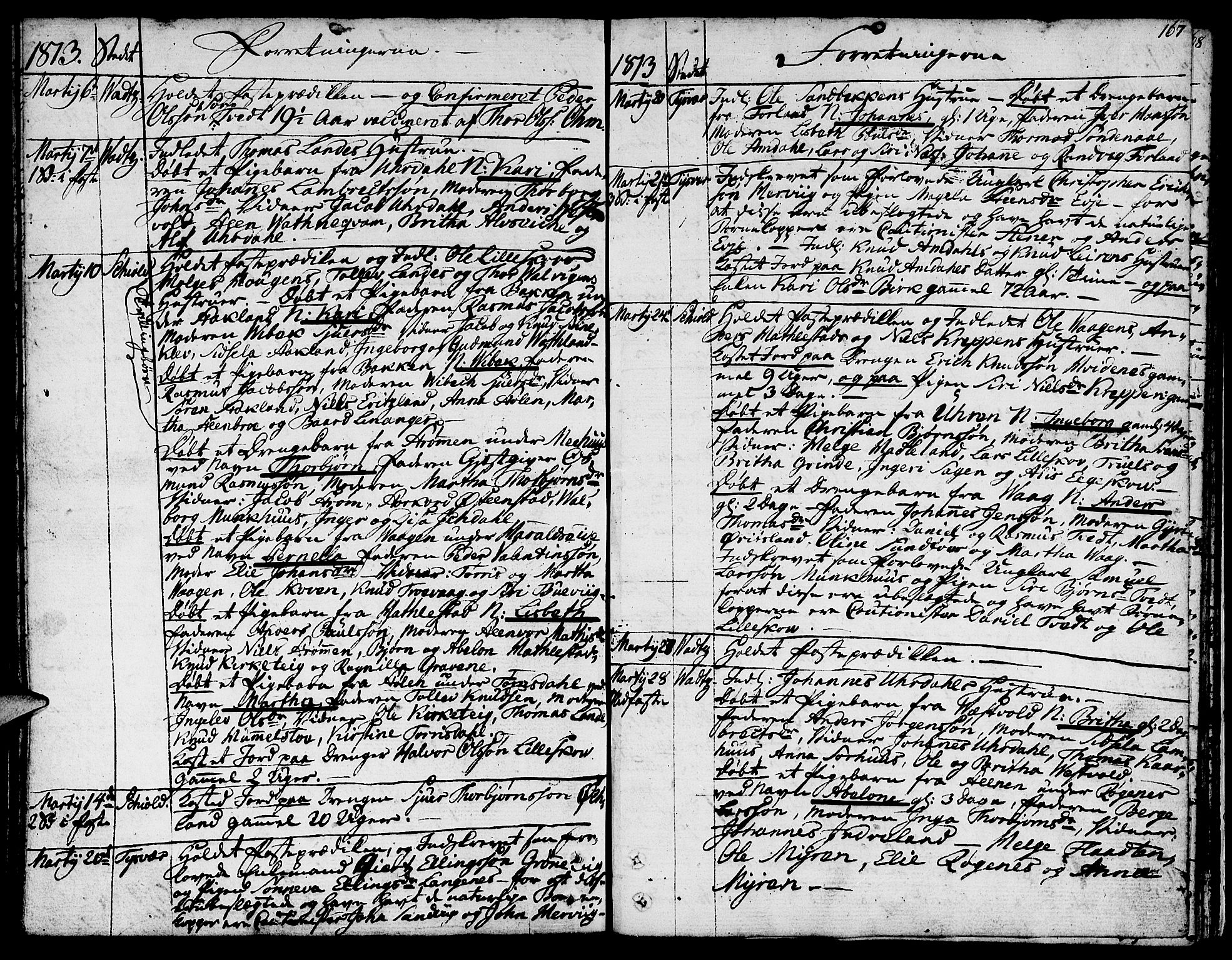 Skjold sokneprestkontor, AV/SAST-A-101847/H/Ha/Haa/L0002: Parish register (official) no. A 2, 1786-1815, p. 167