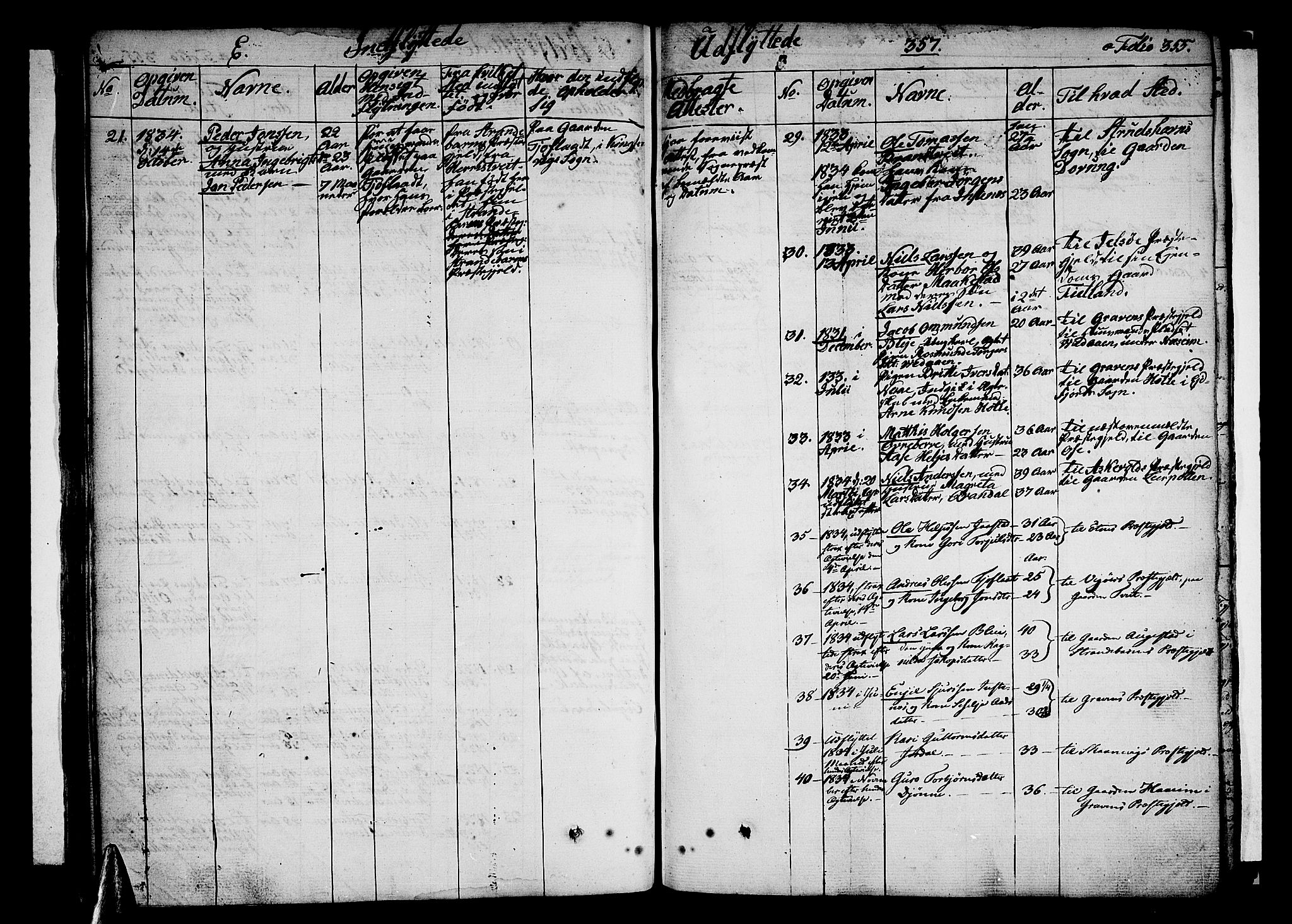 Ullensvang sokneprestembete, AV/SAB-A-78701/H/Haa: Parish register (official) no. A 10, 1825-1853, p. 357