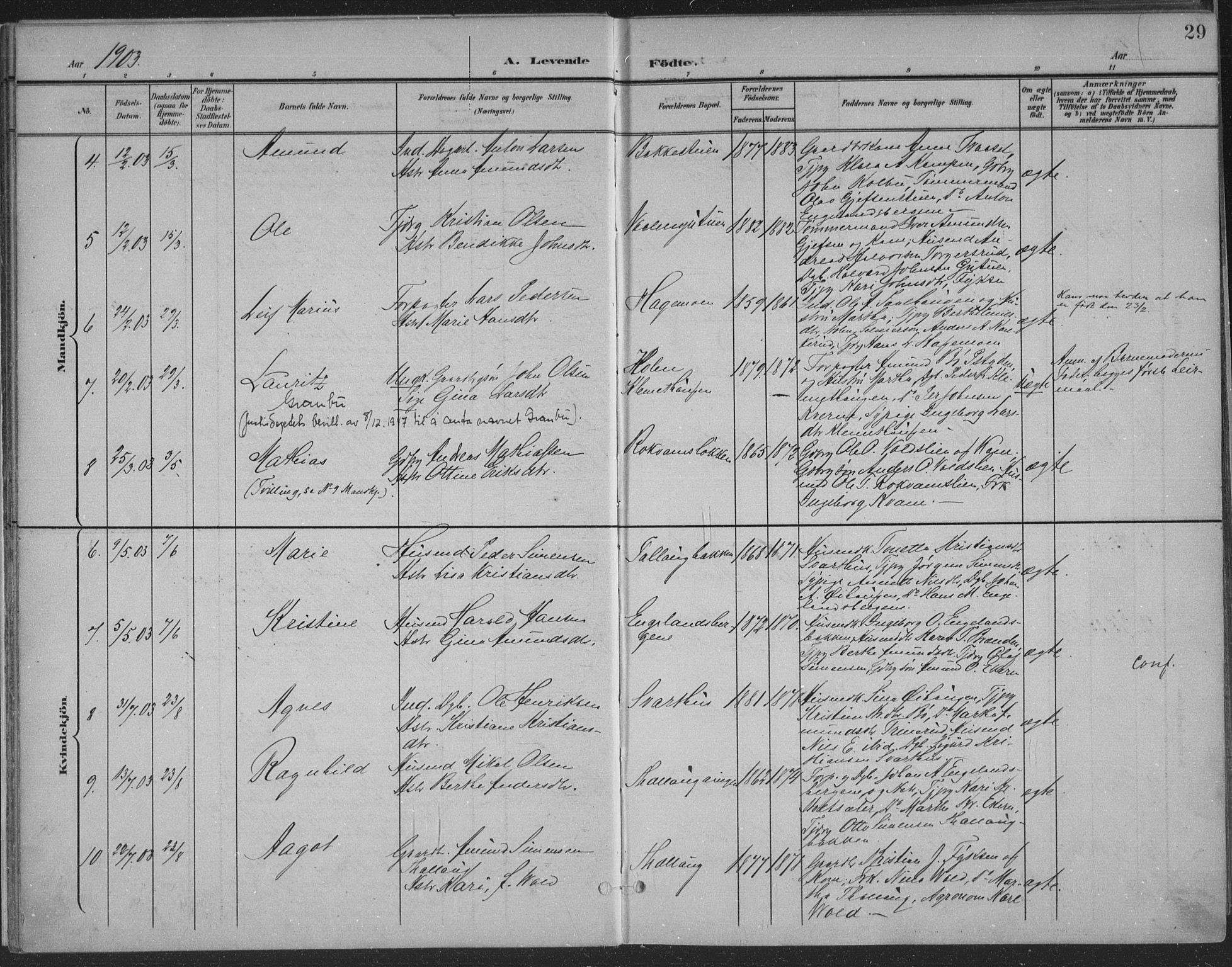 Østre Gausdal prestekontor, SAH/PREST-092/H/Ha/Haa/L0004: Parish register (official) no. 4, 1898-1914, p. 29