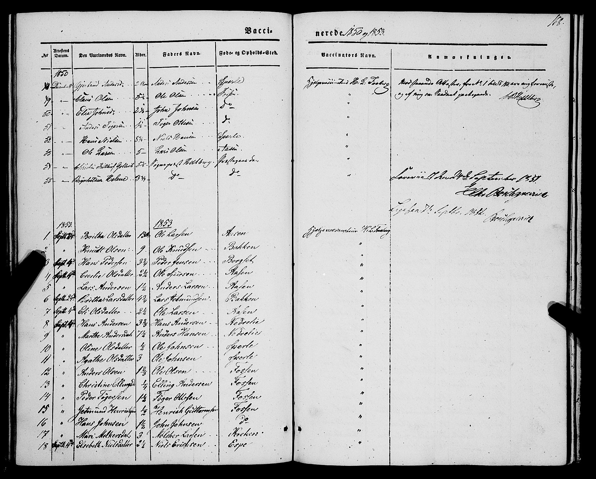 Jostedal sokneprestembete, SAB/A-80601/H/Haa/Haaa/L0005: Parish register (official) no. A 5, 1849-1877, p. 168