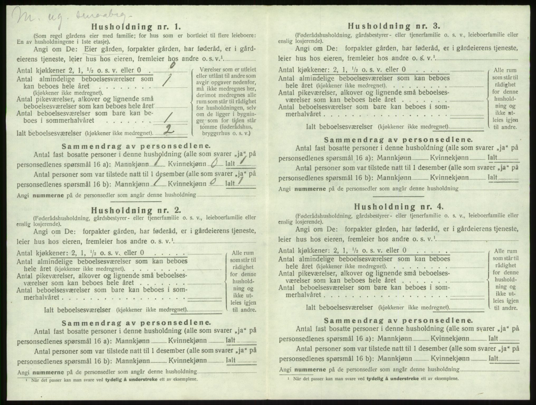 SAB, 1920 census for Vik, 1920, p. 349