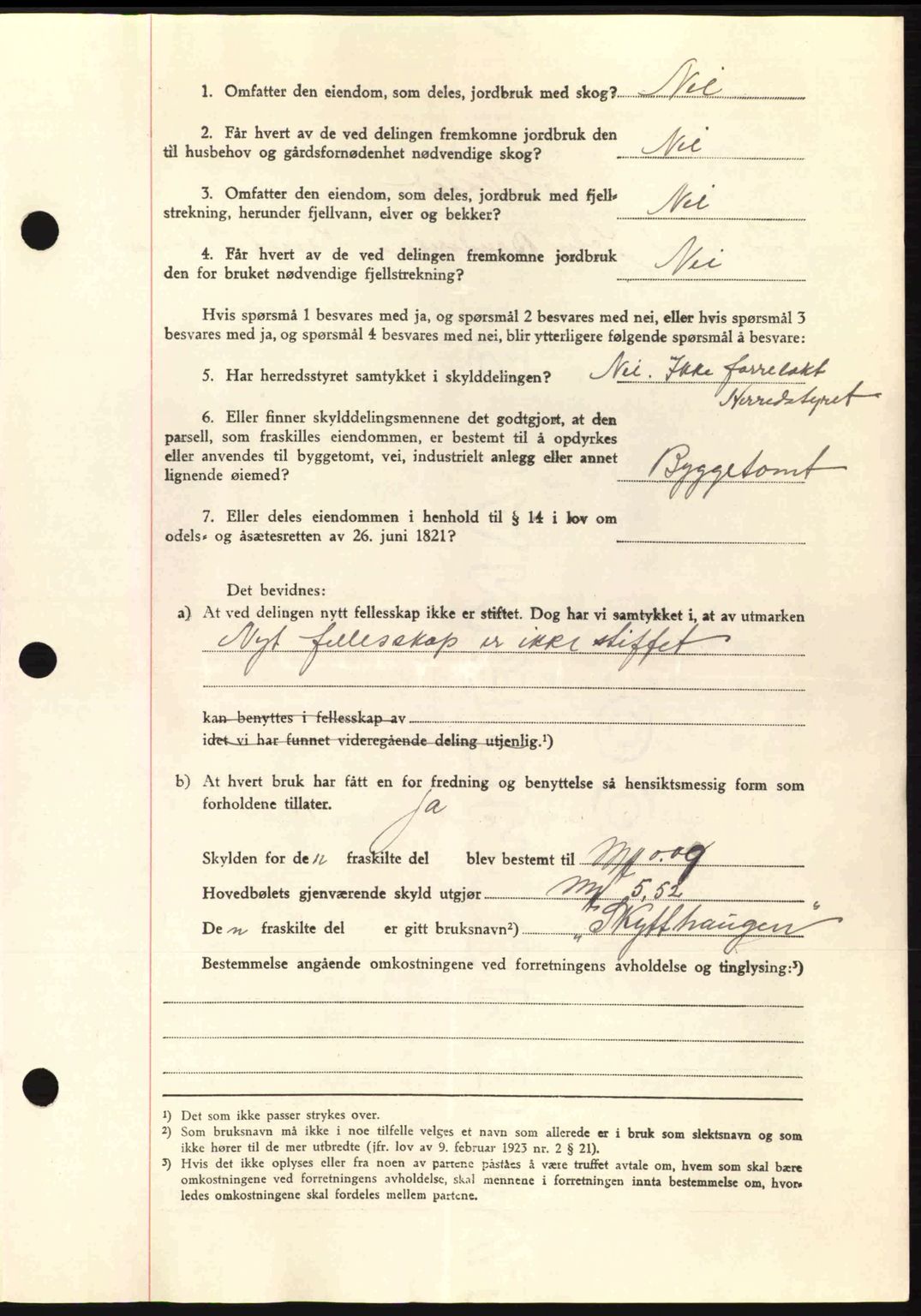 Romsdal sorenskriveri, AV/SAT-A-4149/1/2/2C: Mortgage book no. A10, 1941-1941, Diary no: : 1260/1941